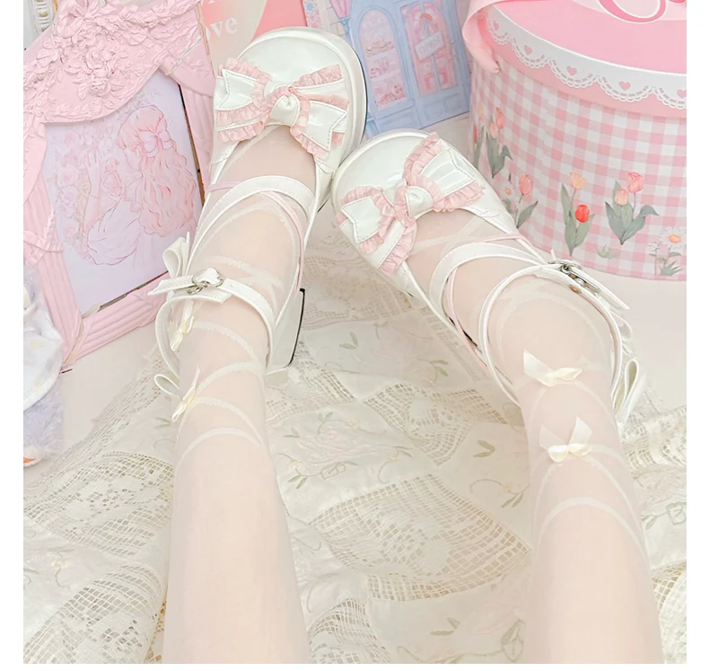 Lace Bows Mary Jane Shoes - Image 6