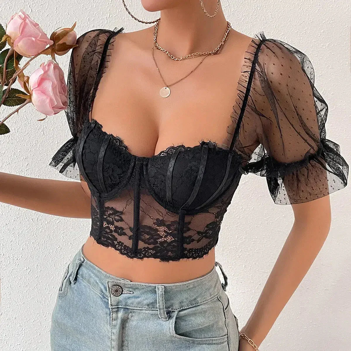 Lace Bustier Top - Image 3