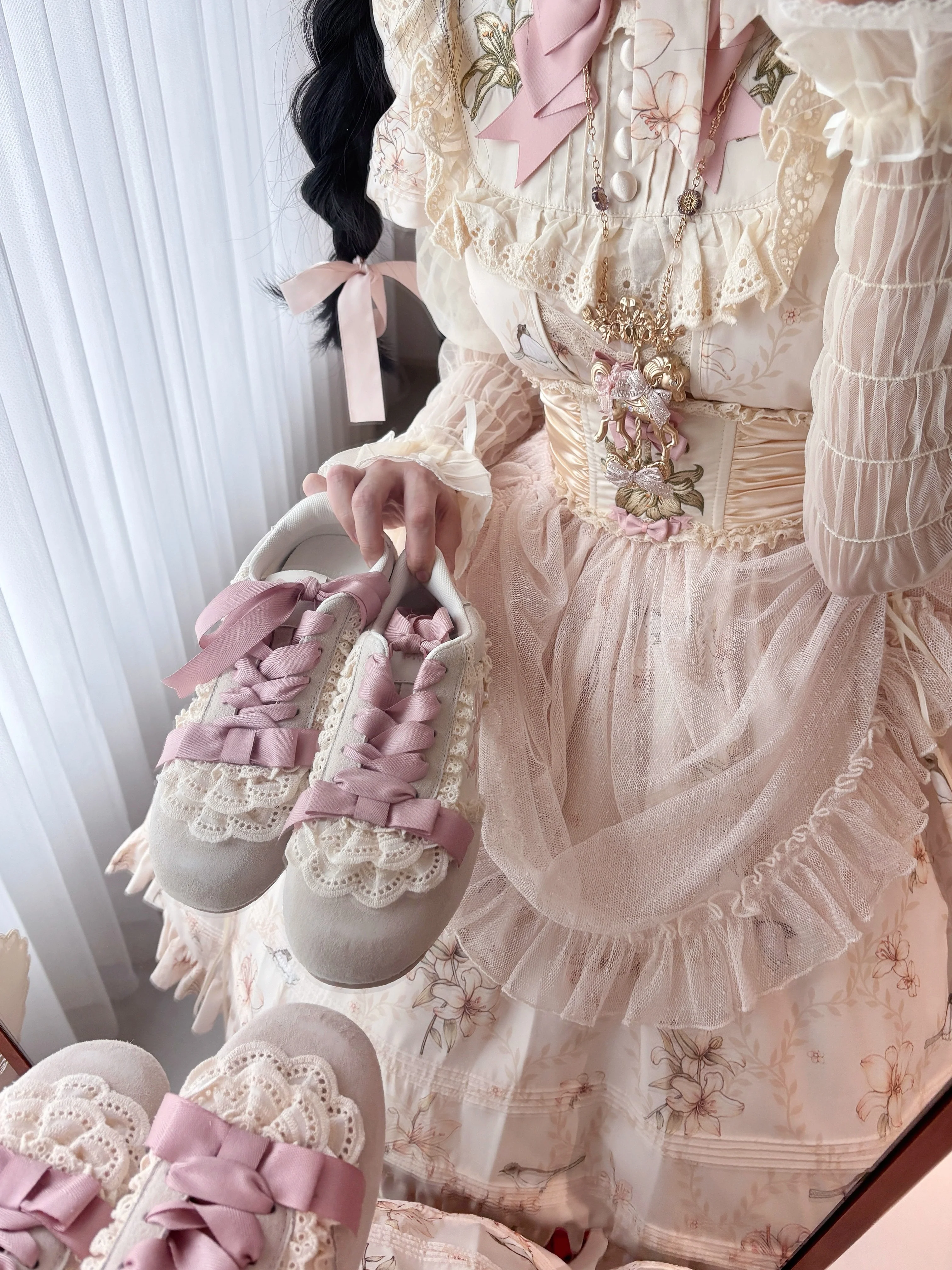 Lace Cake Ballet Sneakers - Image 5