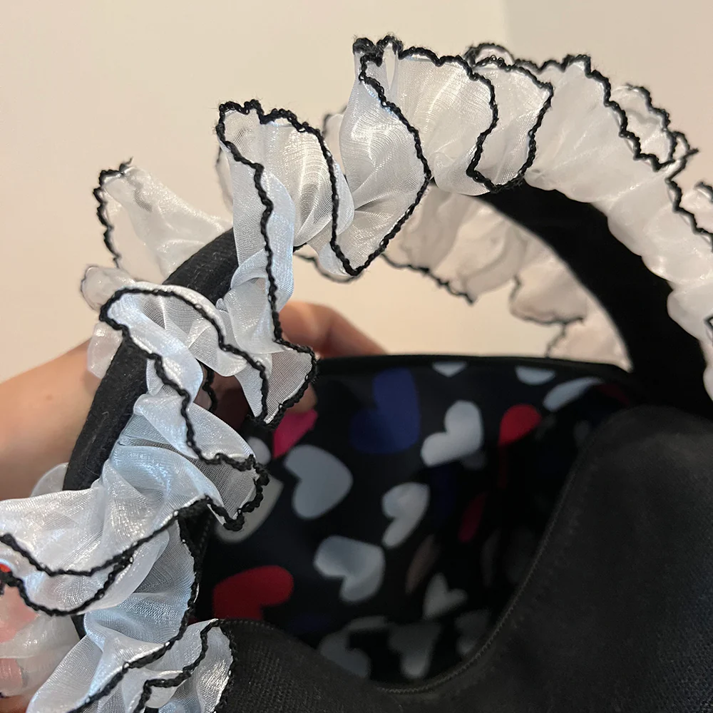 Lace Canvas Cosmetic Bag - Image 2