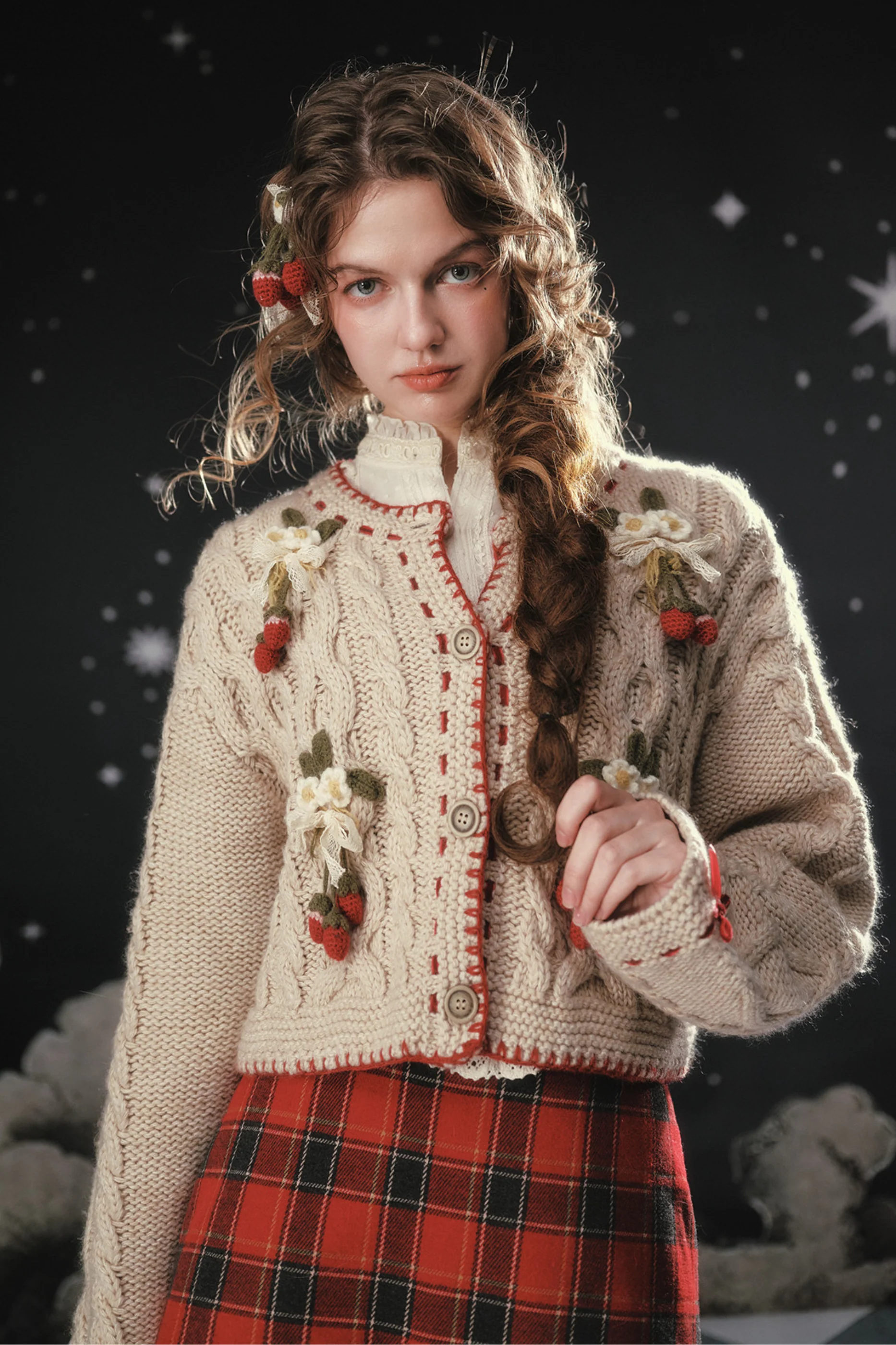 Lace Crochet Retro Cardigan - Image 6