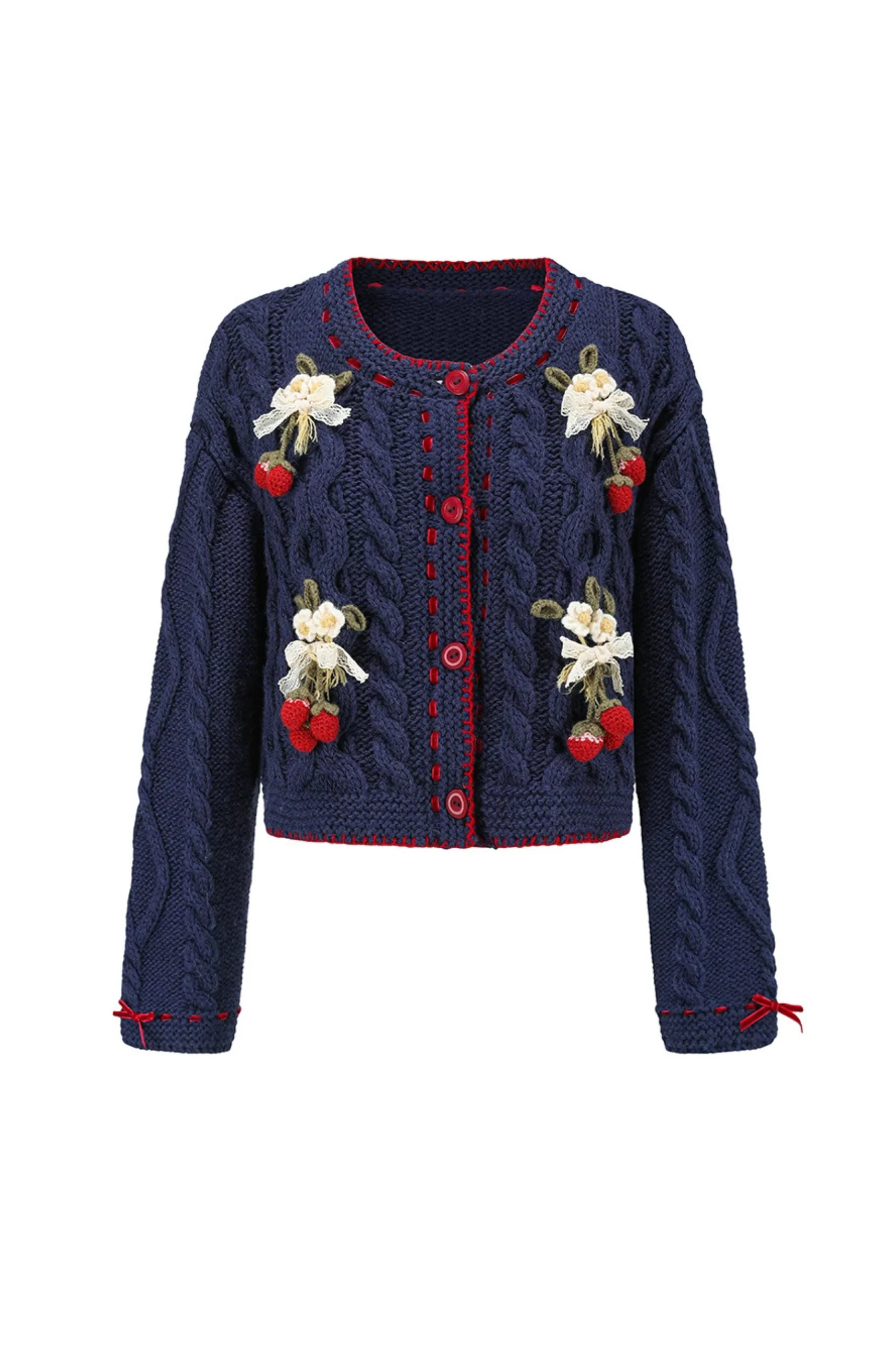 Lace Crochet Retro Cardigan - Image 15