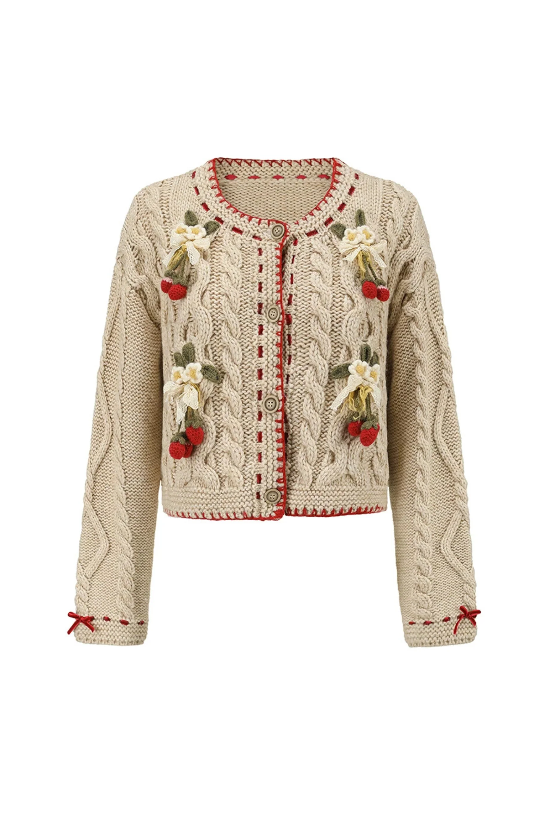 Lace Crochet Retro Cardigan - Image 16