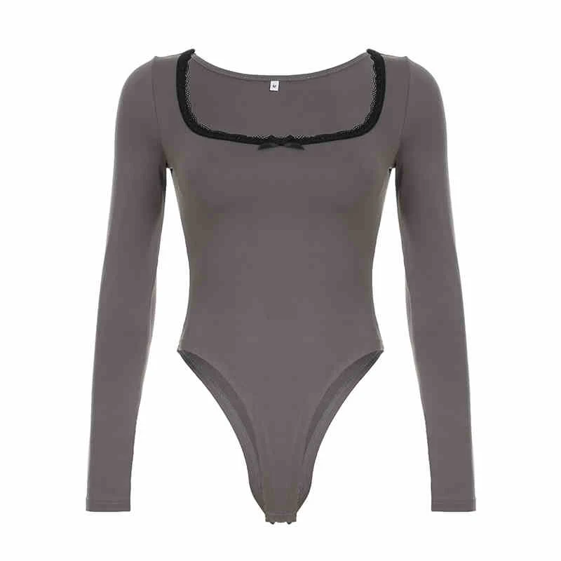 Lace Dark Coquette Bow Jumpsuit - Image 2
