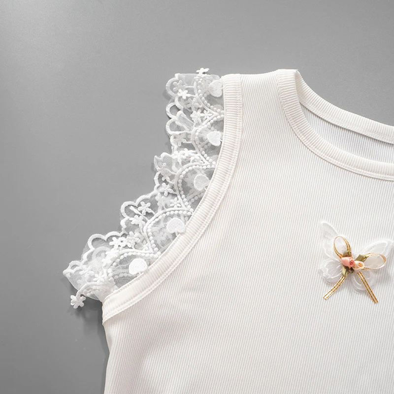 Lace Flower Crop Top - Image 4