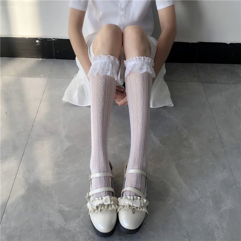 Lace Heart & Ribbon Stockings - Image 11