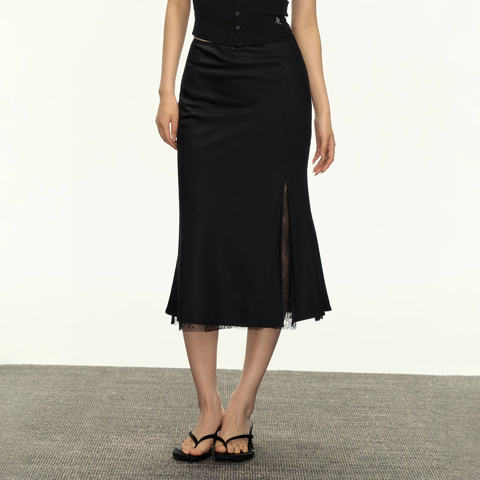 Lace Mesh Dark Coquette Skirt - Image 5