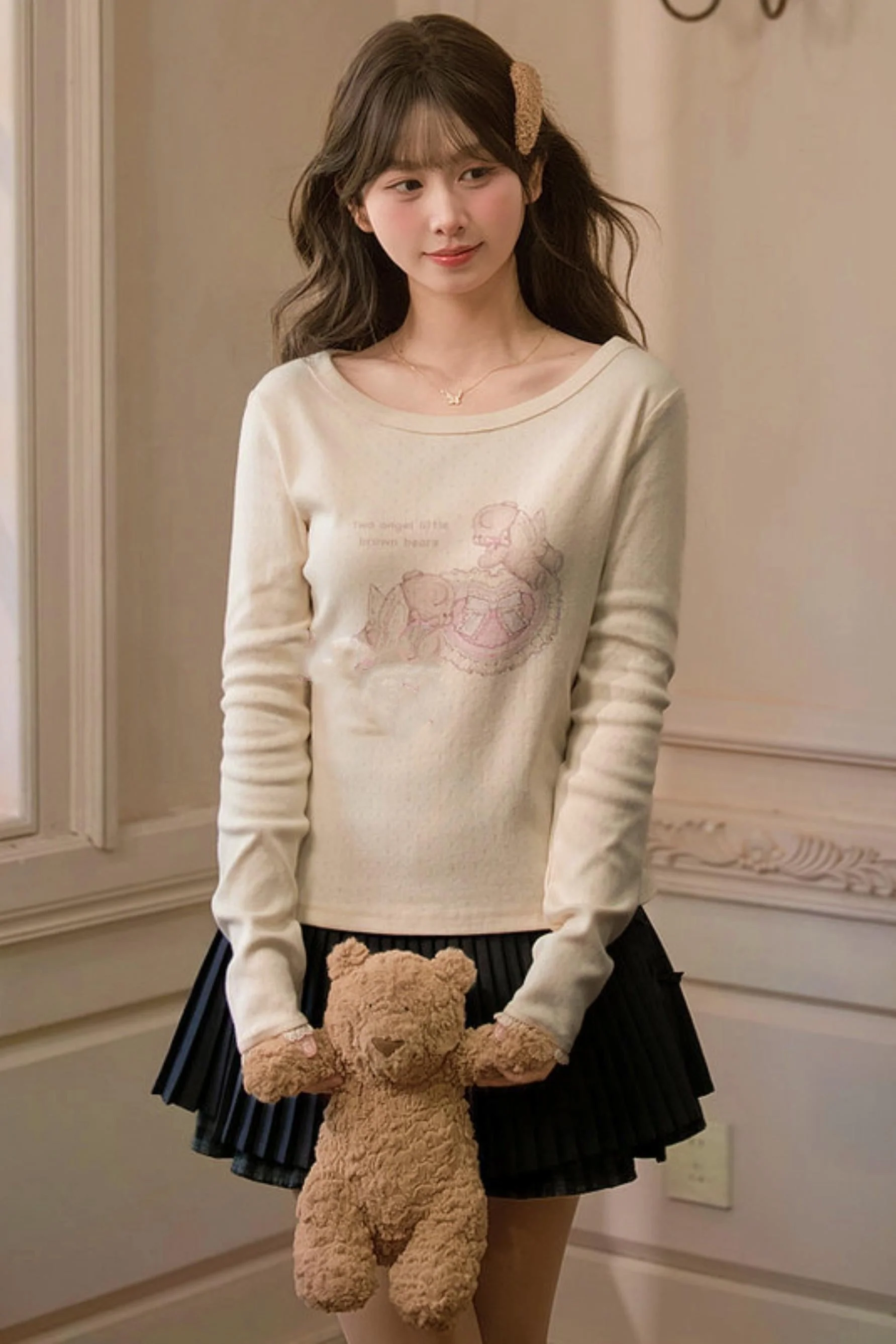 Lace Patchwork Angel Bear Top - Image 2