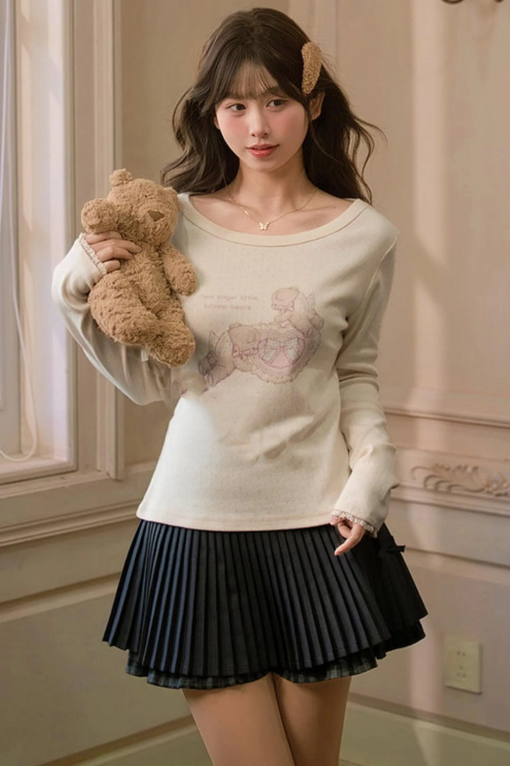 Lace Patchwork Angel Bear Top - Image 3