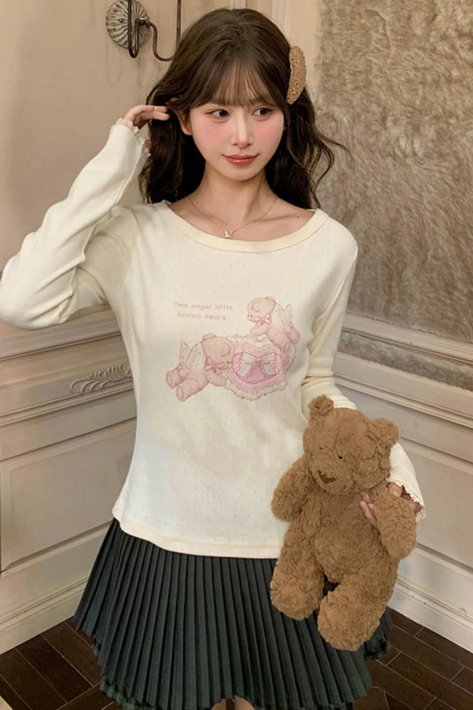 Lace Patchwork Angel Bear Top - Image 4