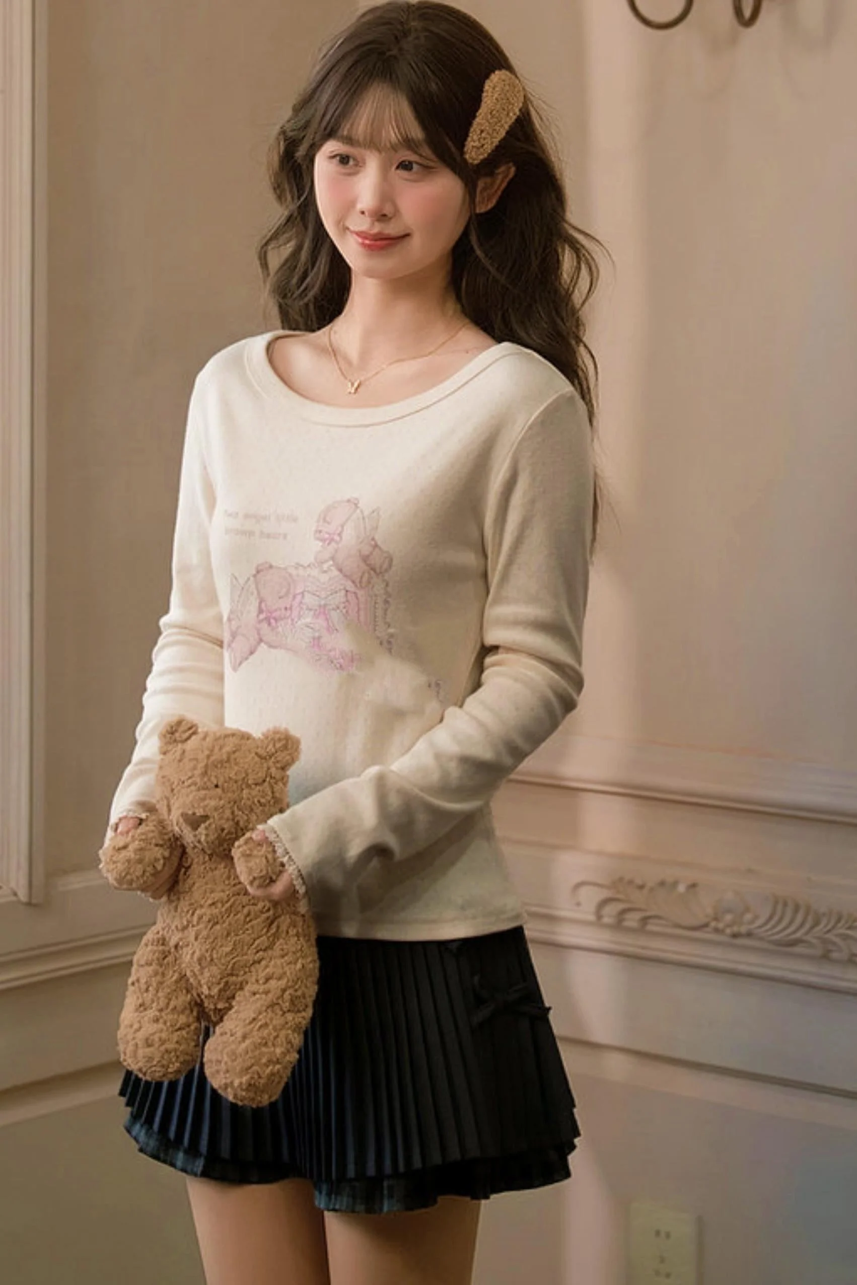 Lace Patchwork Angel Bear Top - Image 5