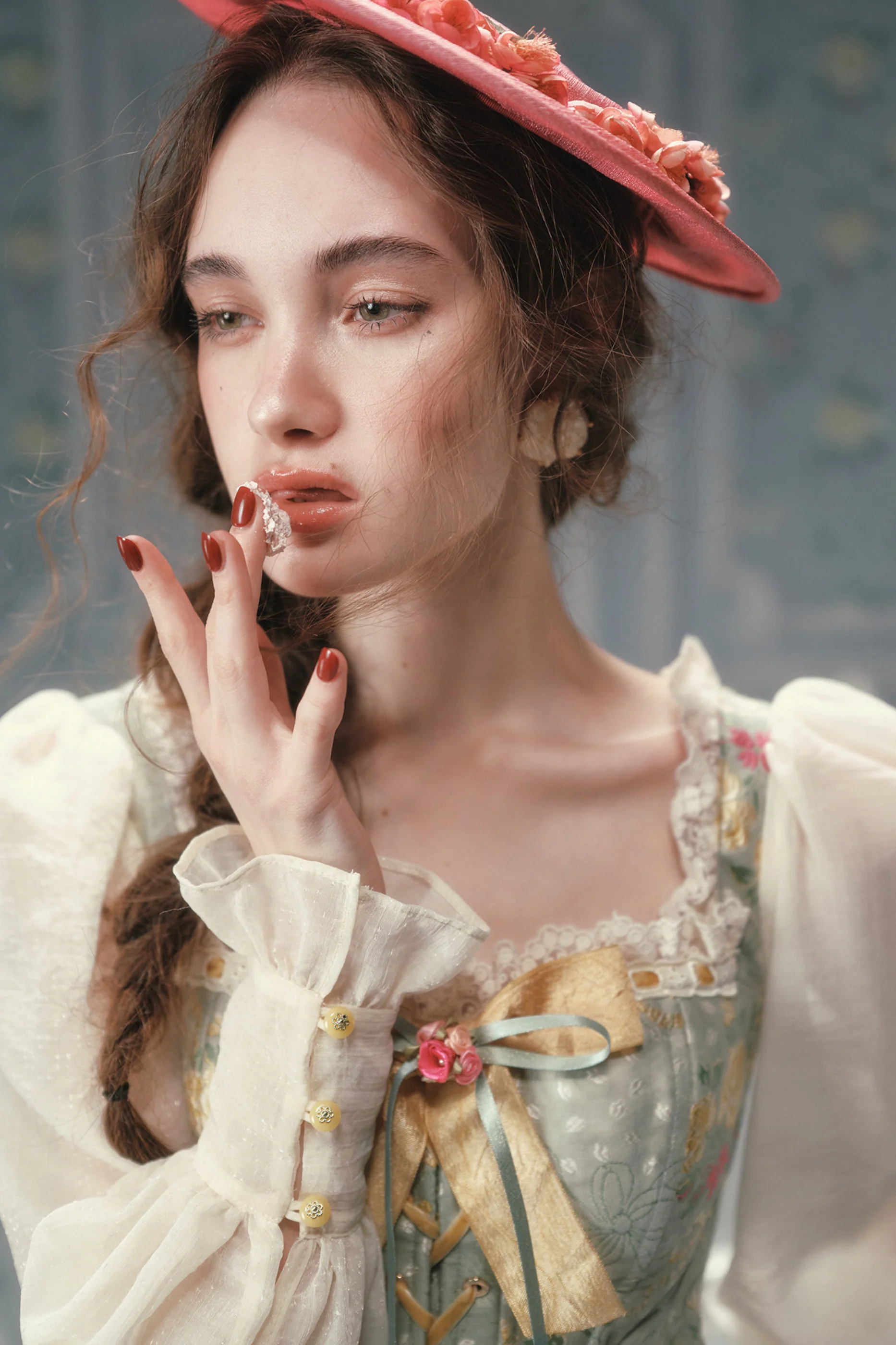 Lace Retro Fishbone Dress - Image 9