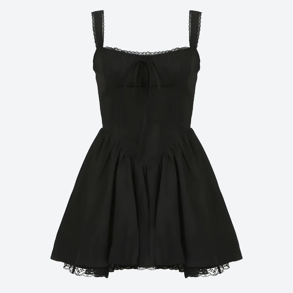 Lace Ruffled Corset Mini Dress - Image 6