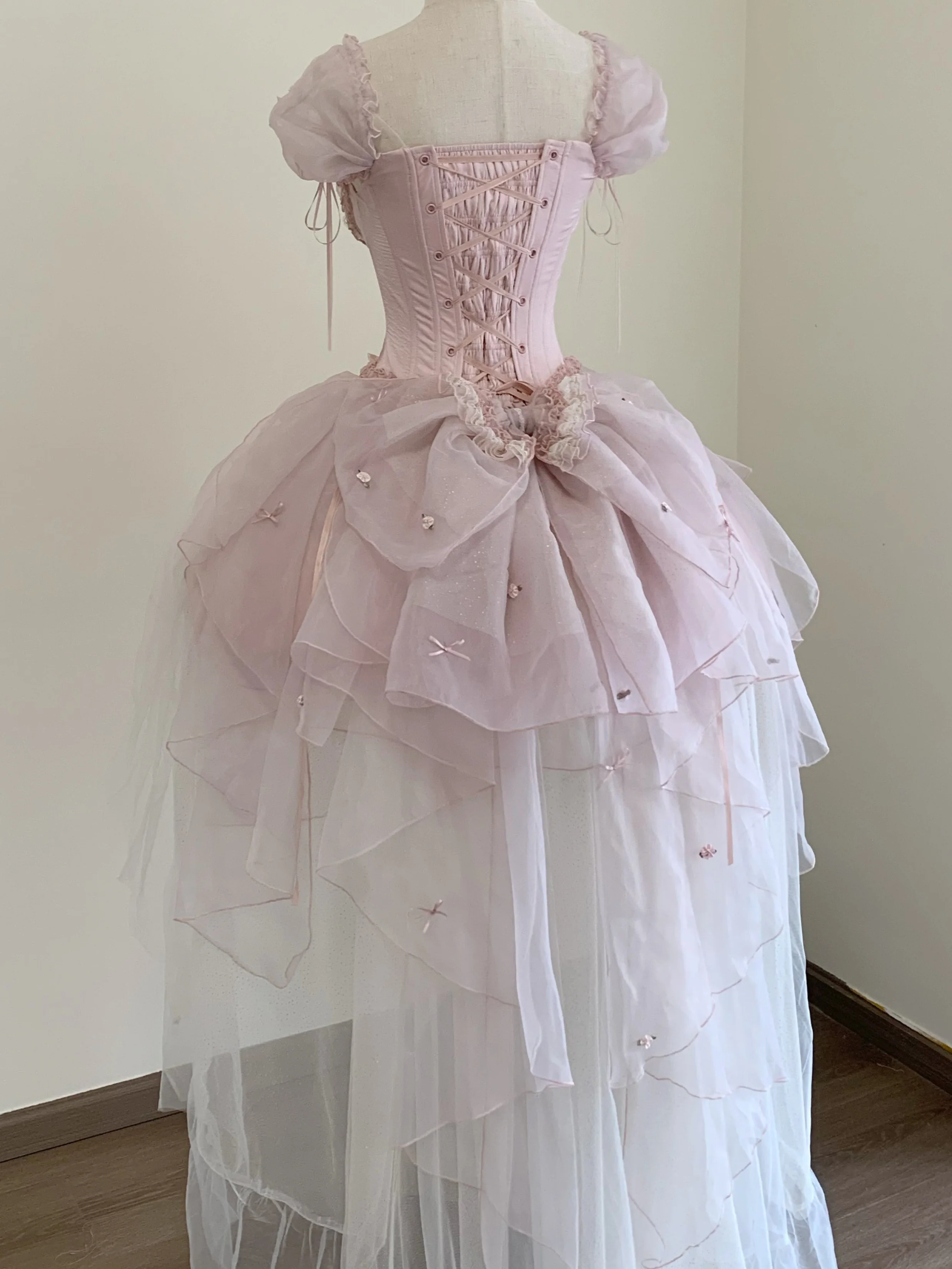 Lace Satin Corset Princess Dress - Image 2
