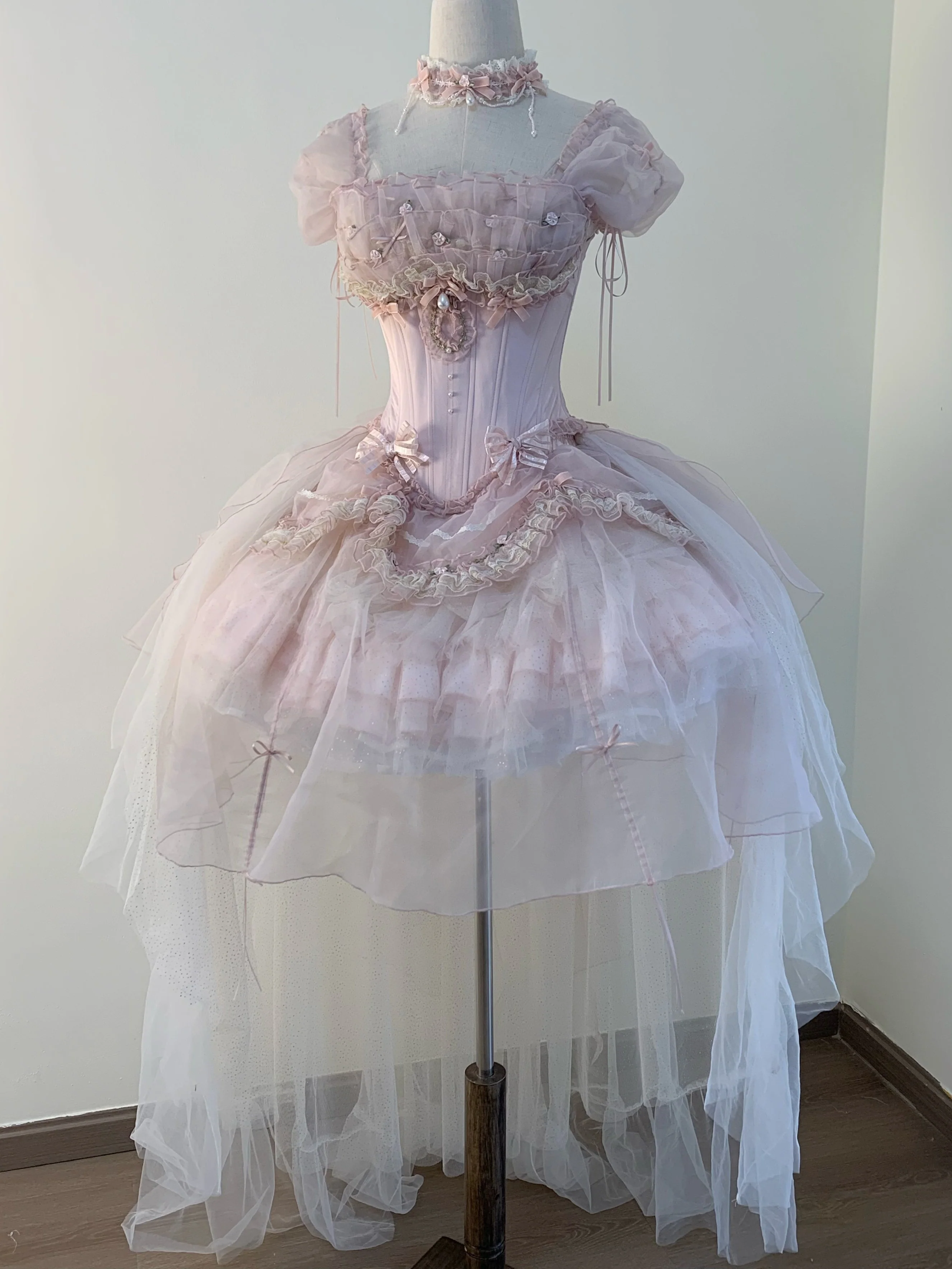 Lace Satin Corset Princess Dress - Image 3