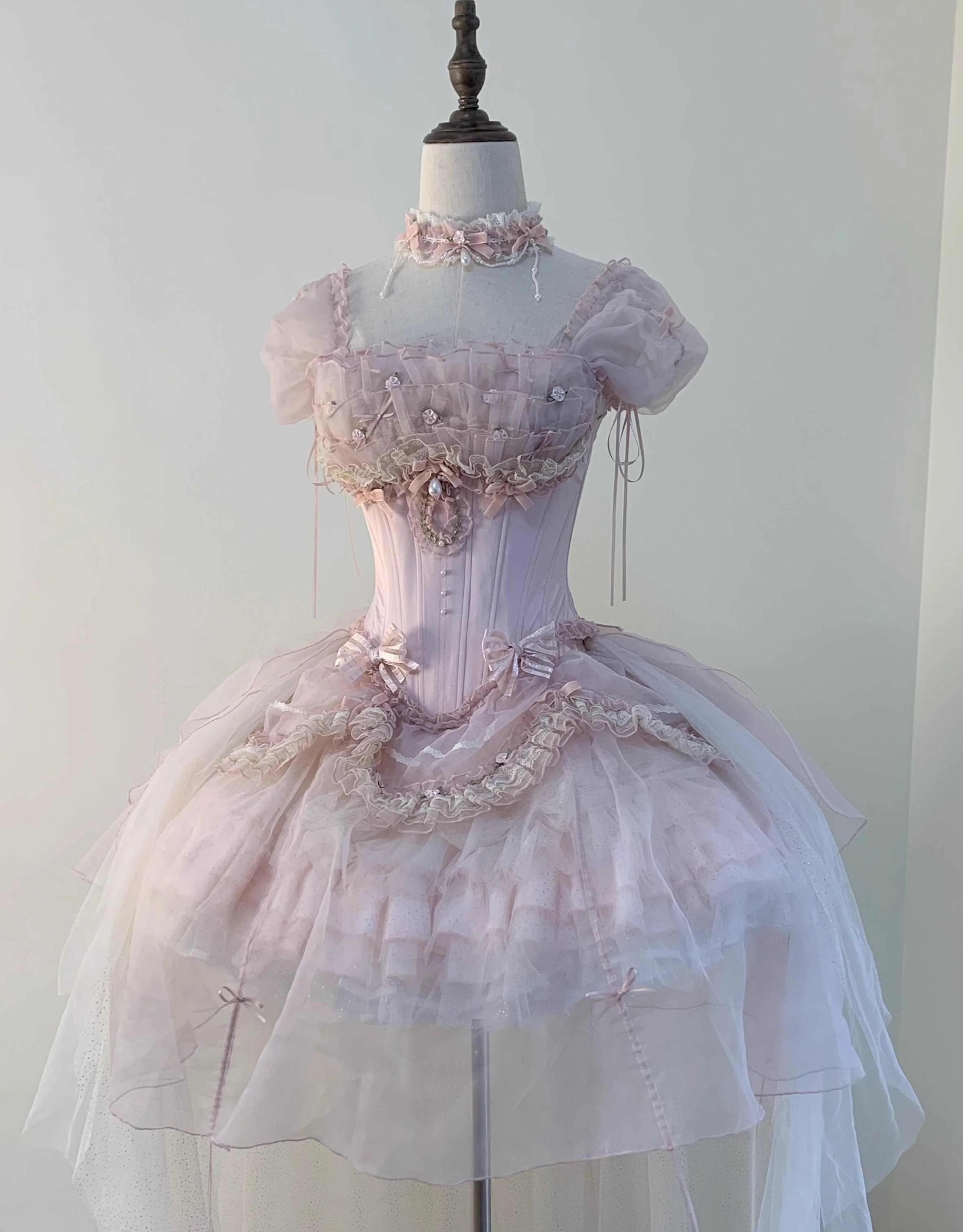 Lace Satin Corset Princess Dress - Image 6