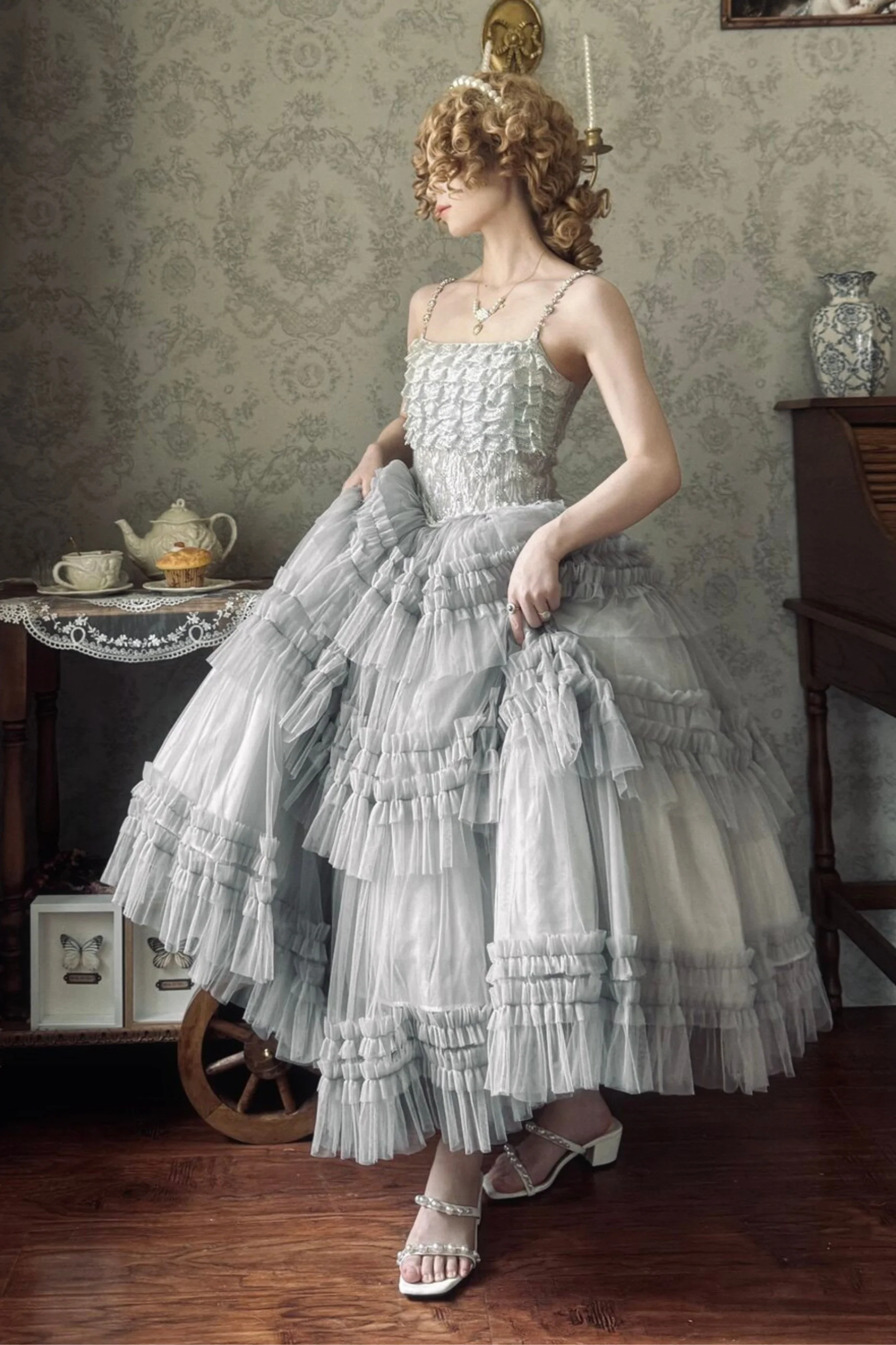 Lace Swan Lolita Camisole Dress - Image 10