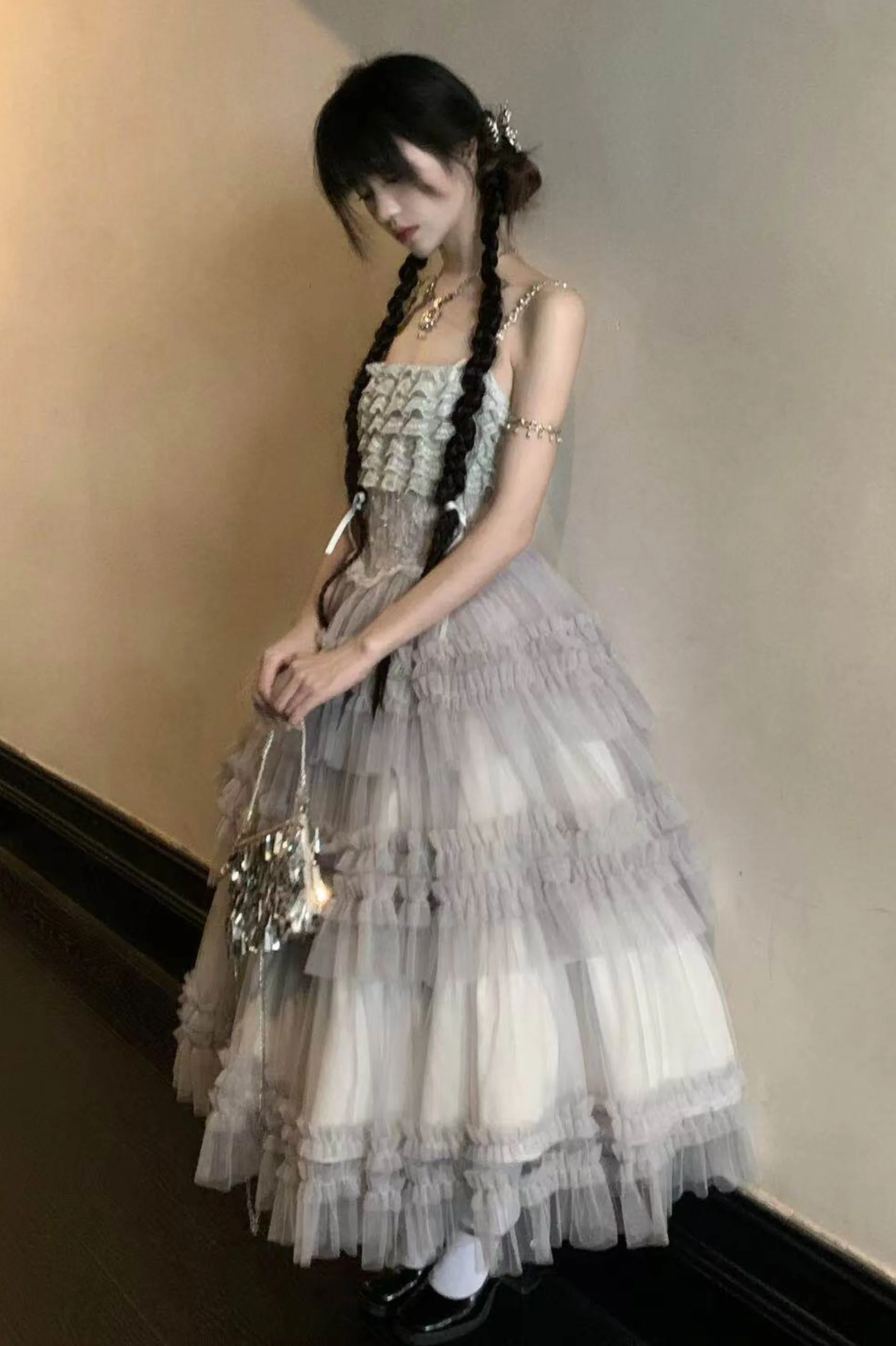 Lace Swan Lolita Camisole Dress - Image 12