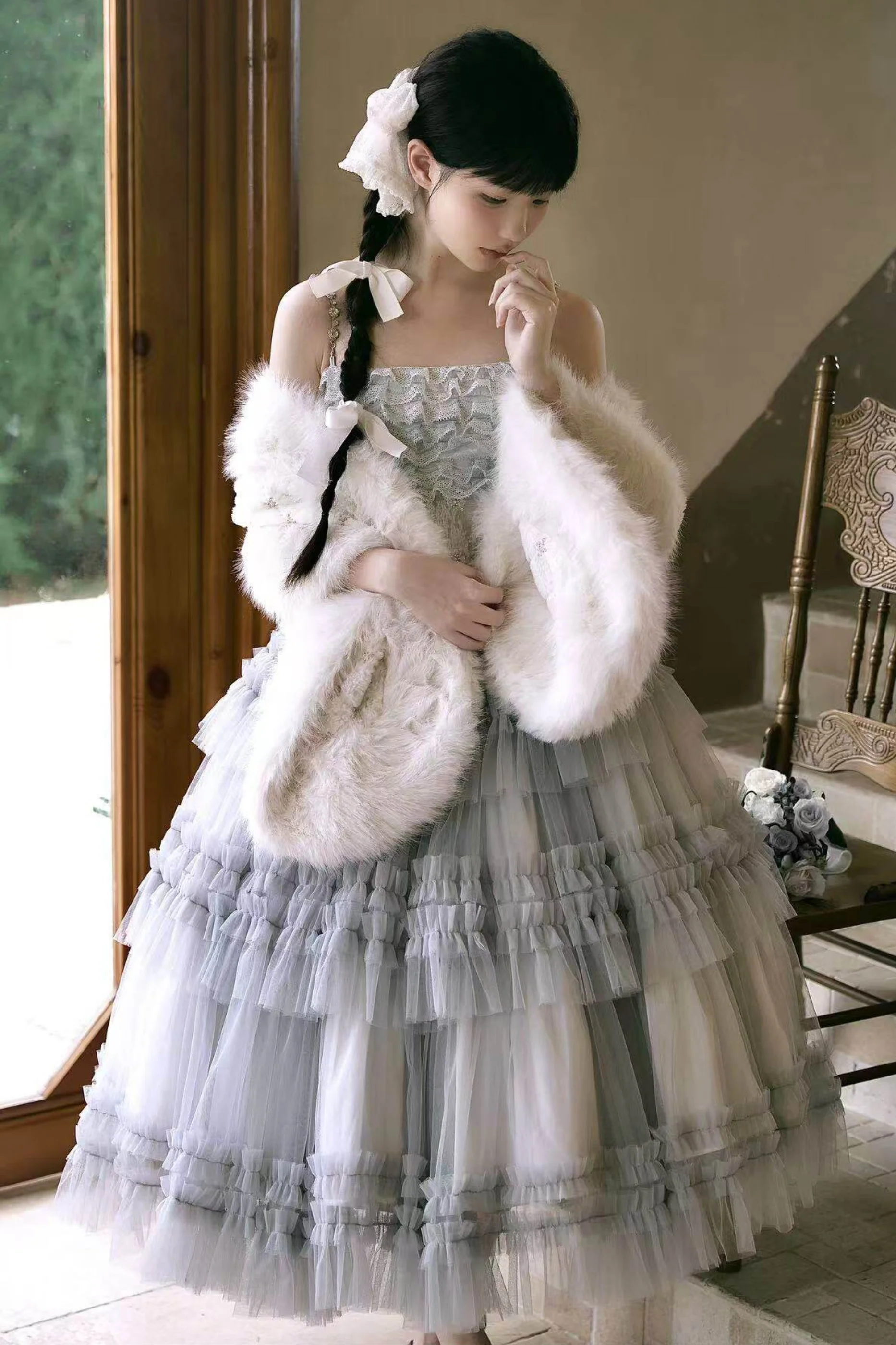 Lace Swan Lolita Camisole Dress - Image 13