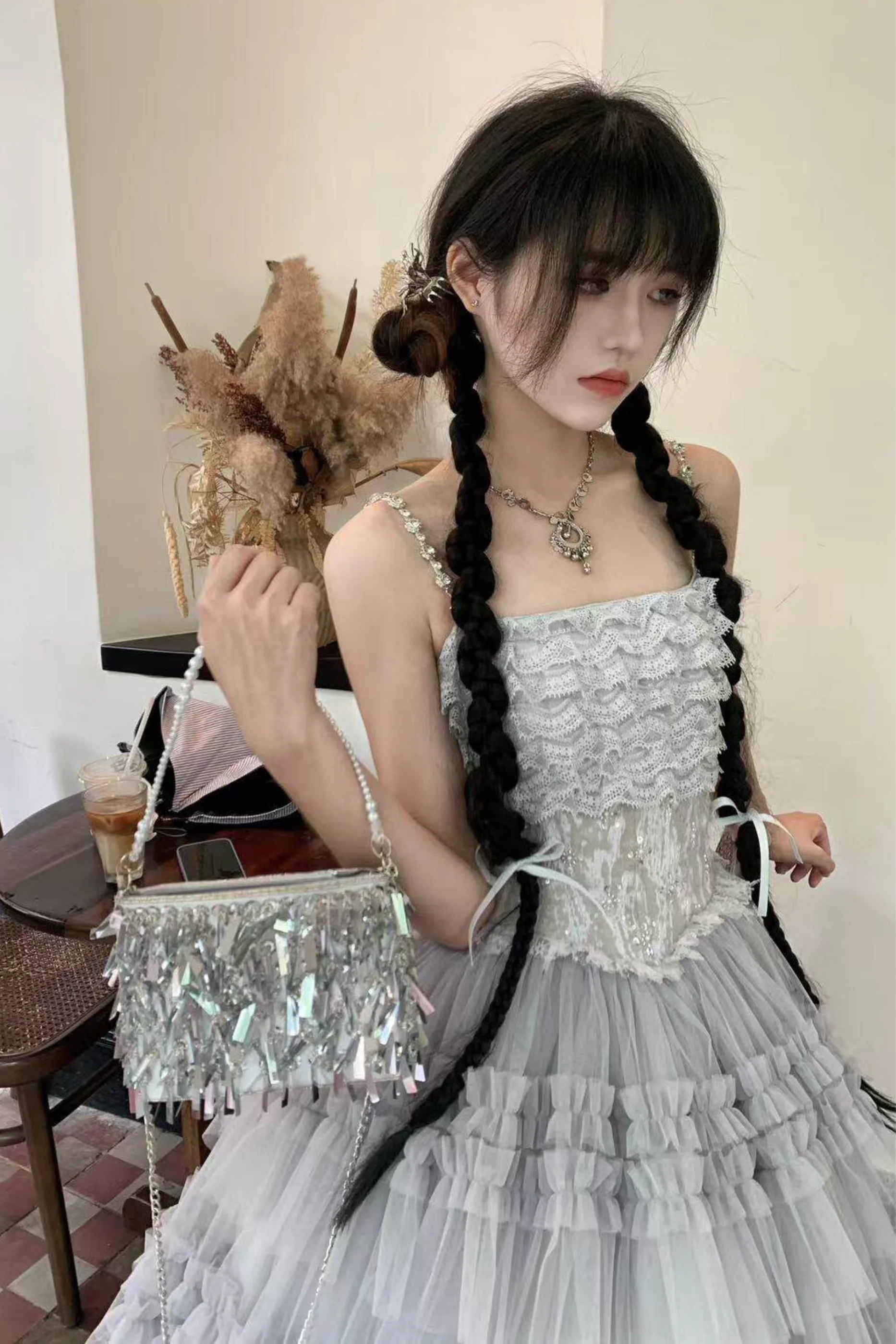 Lace Swan Lolita Camisole Dress - Image 16