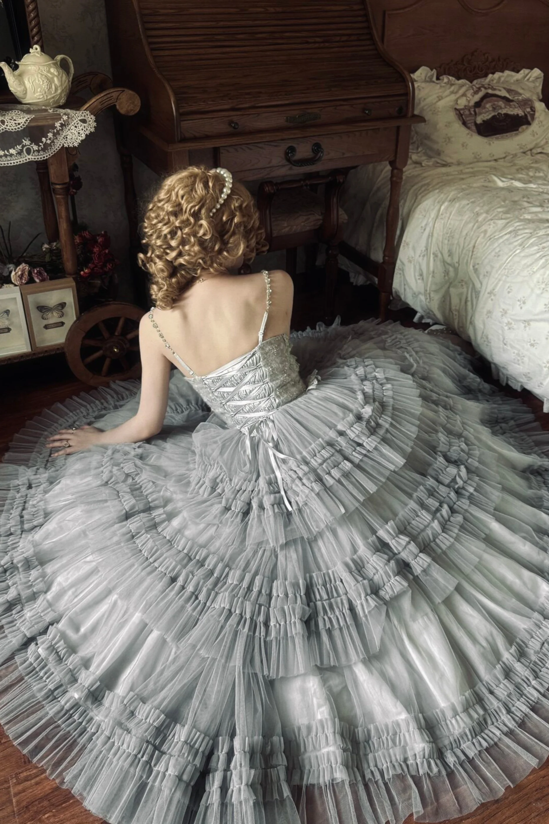 Lace Swan Lolita Camisole Dress - Image 18