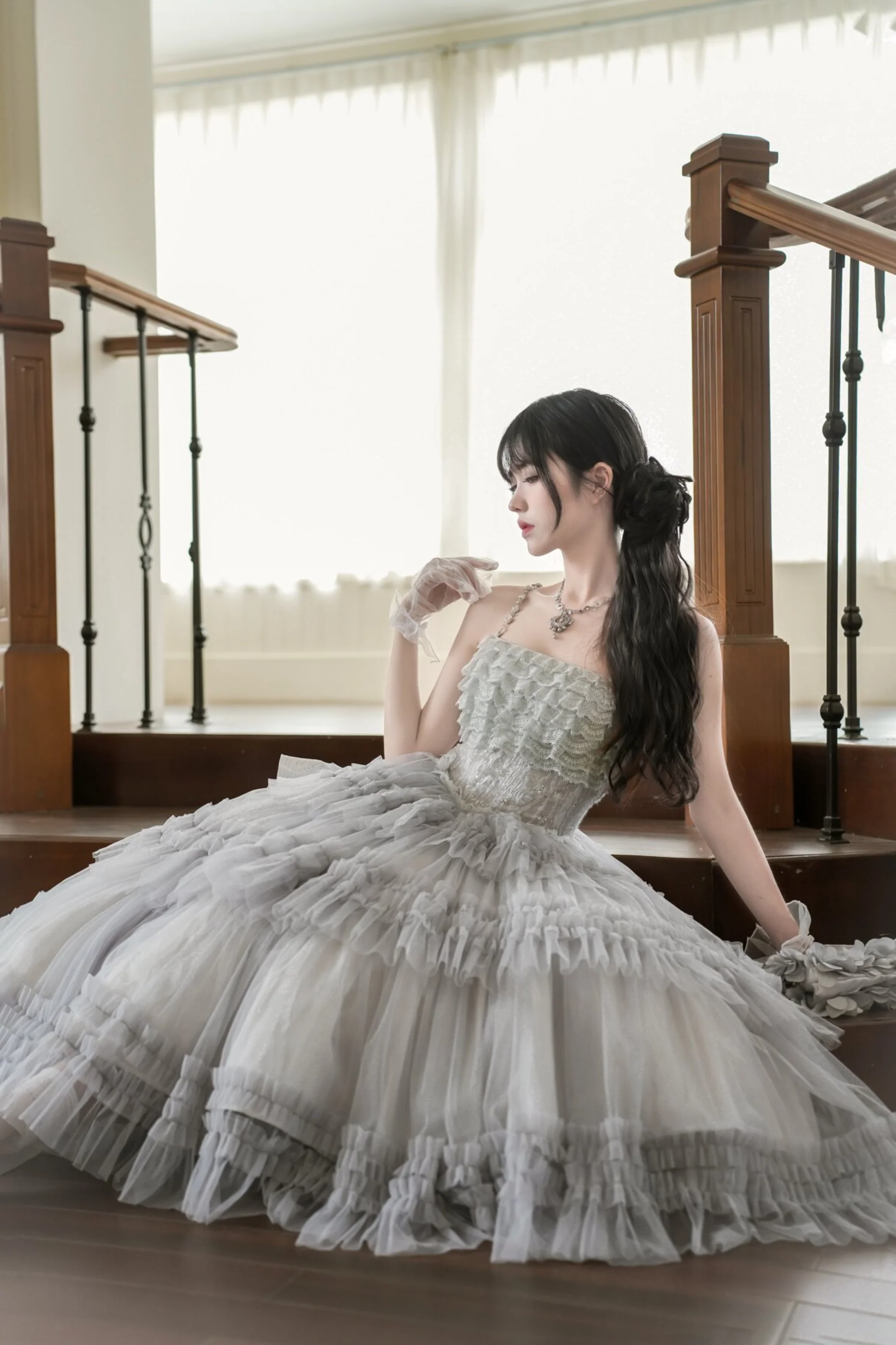 Lace Swan Lolita Camisole Dress - Image 19