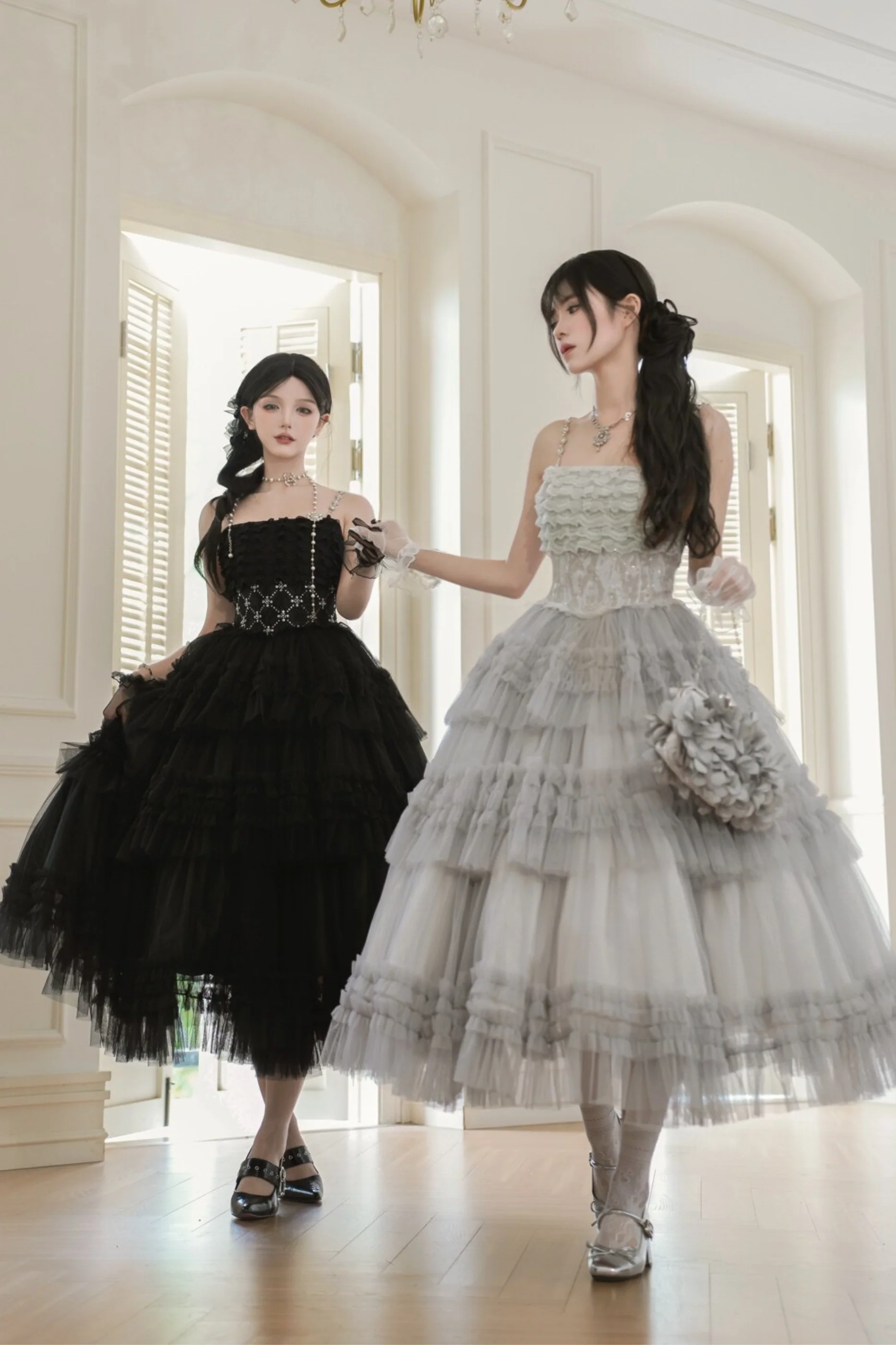 Lace Swan Lolita Camisole Dress - Image 2