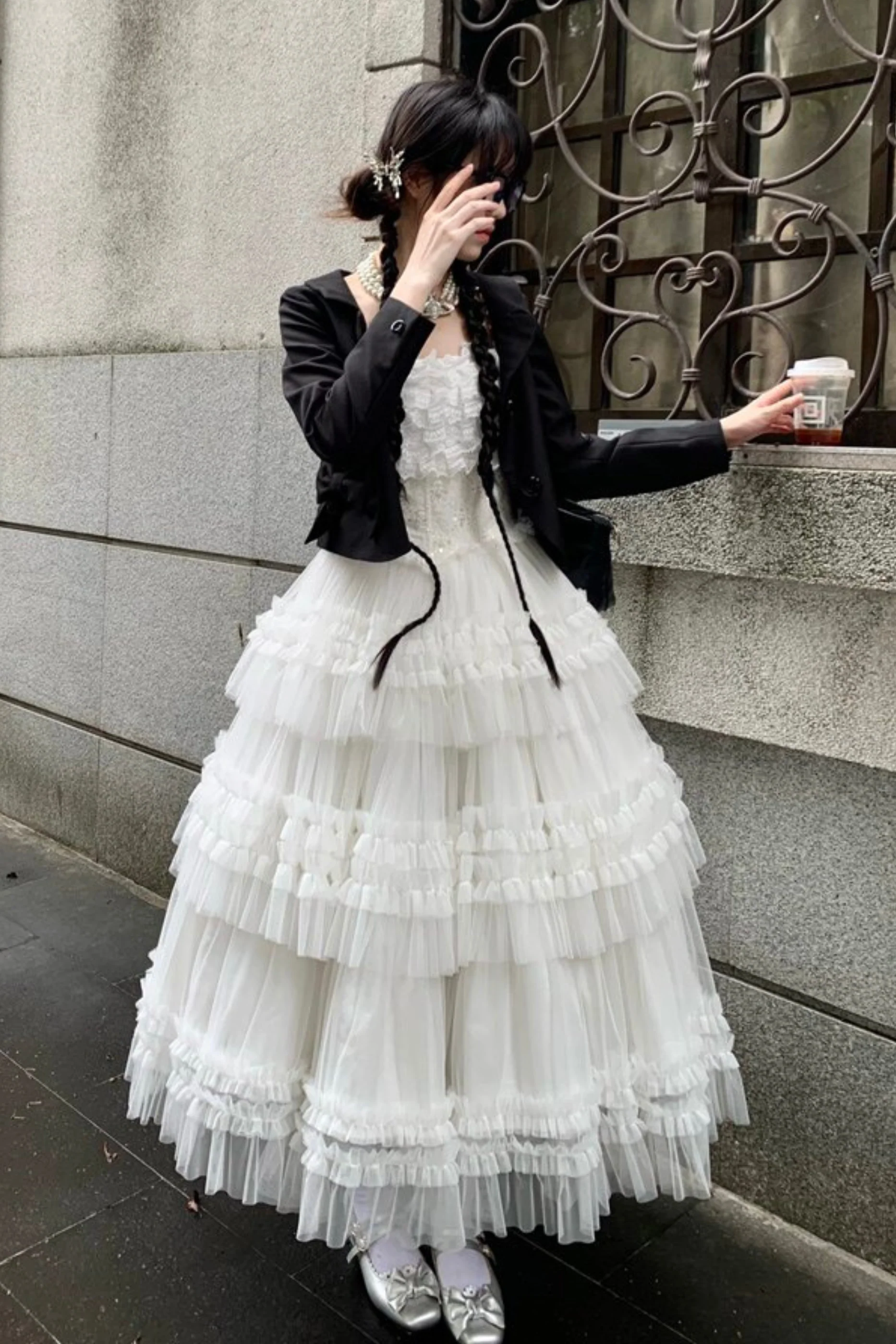 Lace Swan Lolita Camisole Dress - Image 22
