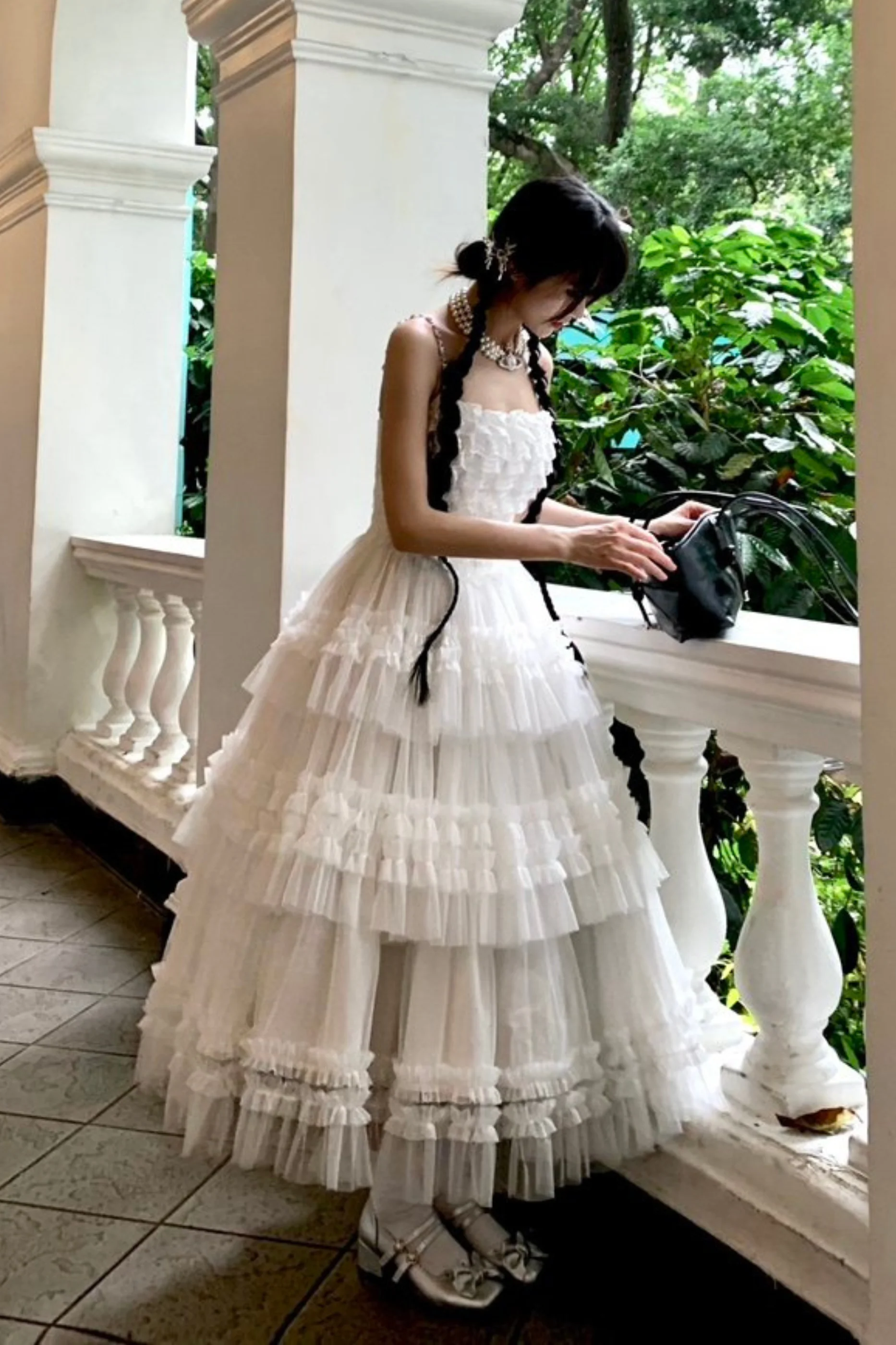 Lace Swan Lolita Camisole Dress - Image 26