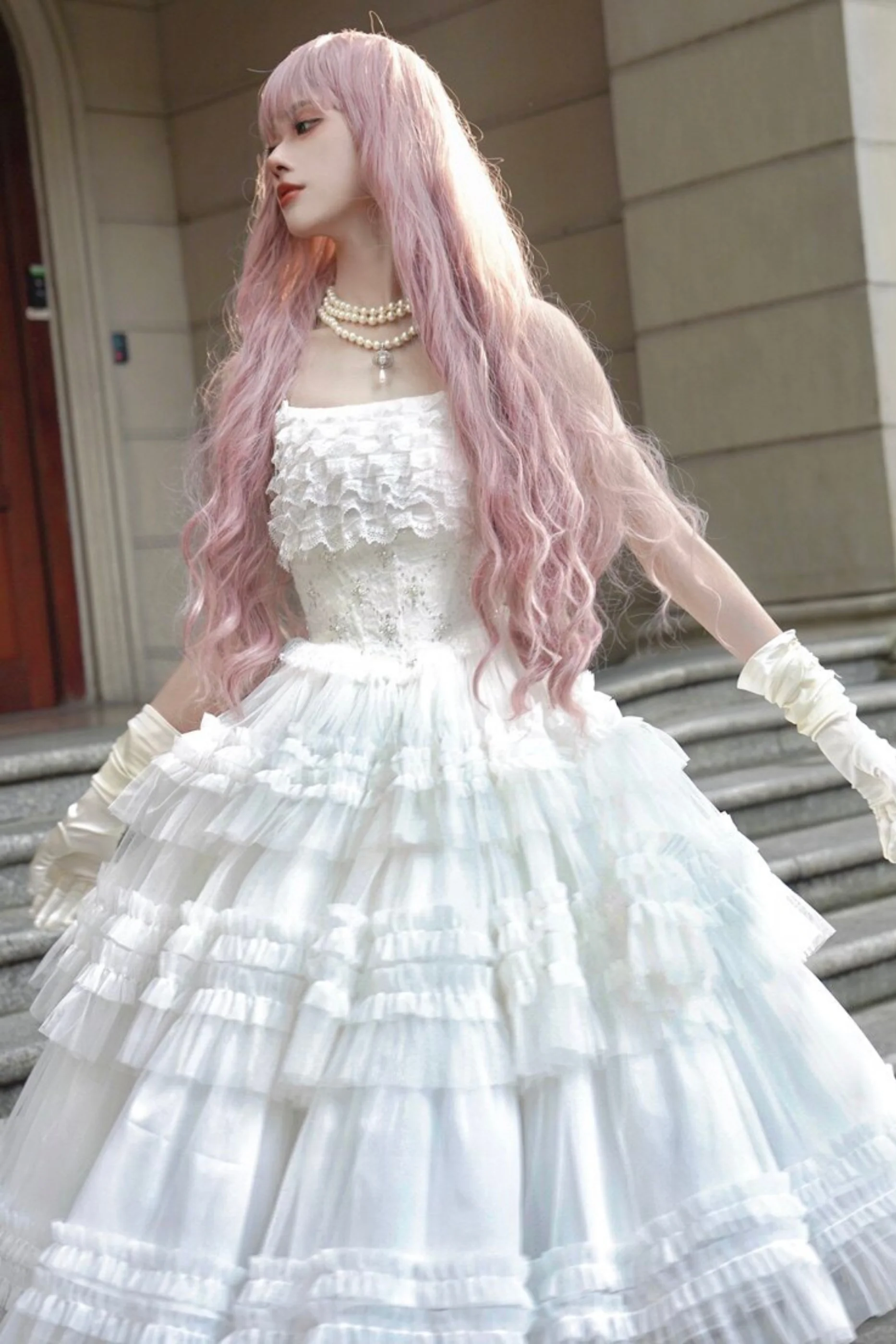 Lace Swan Lolita Camisole Dress - Image 28