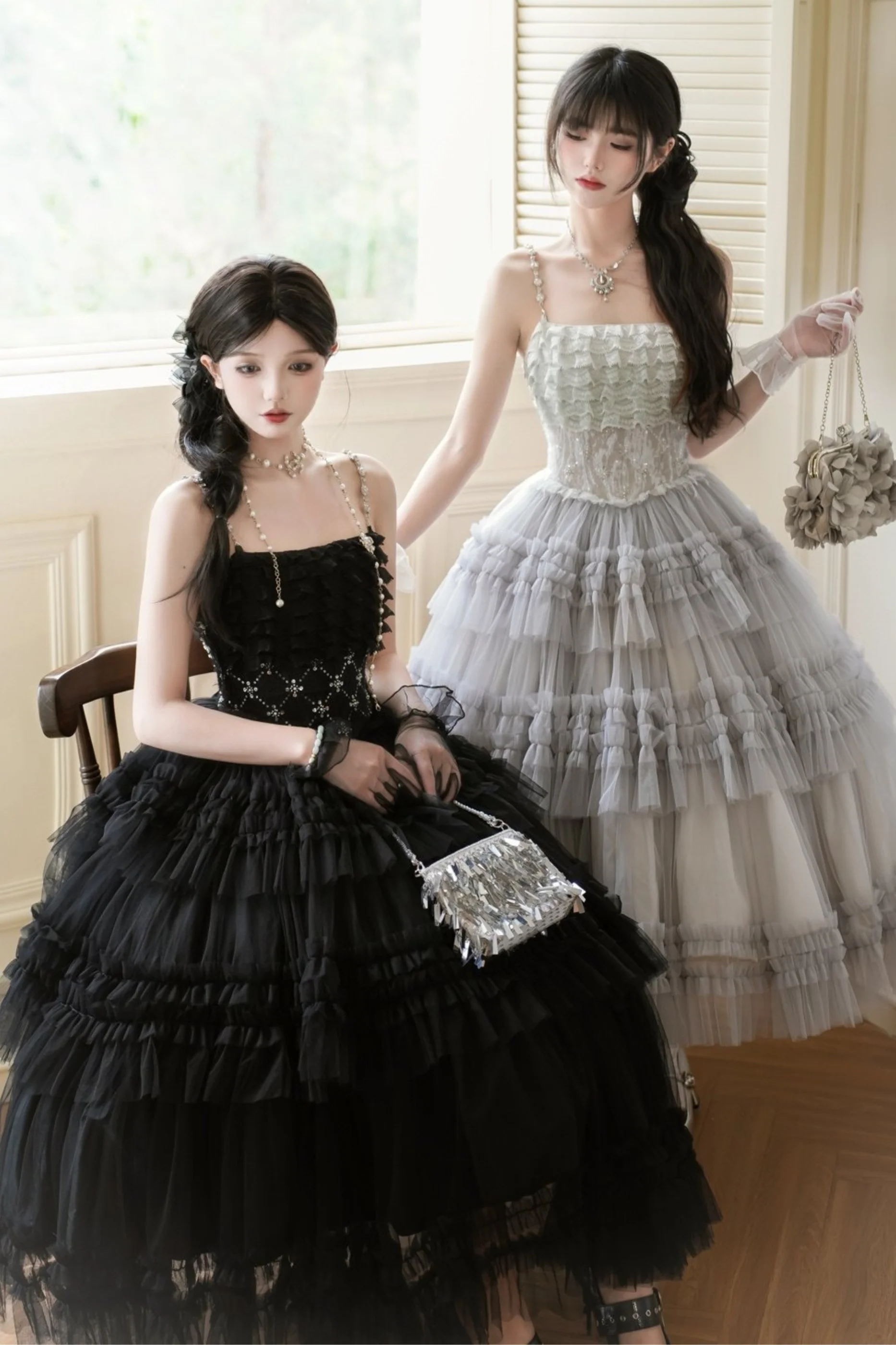 Lace Swan Lolita Camisole Dress - Image 30