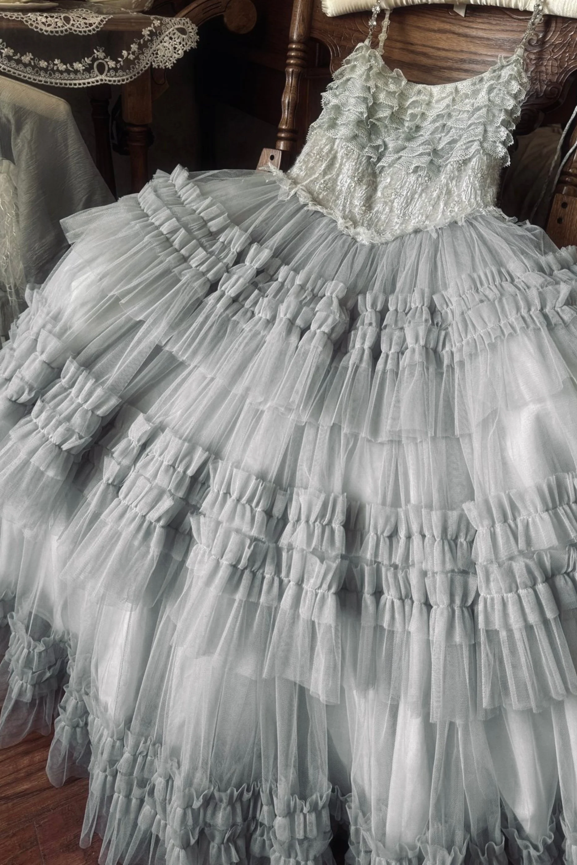 Lace Swan Lolita Camisole Dress - Image 7
