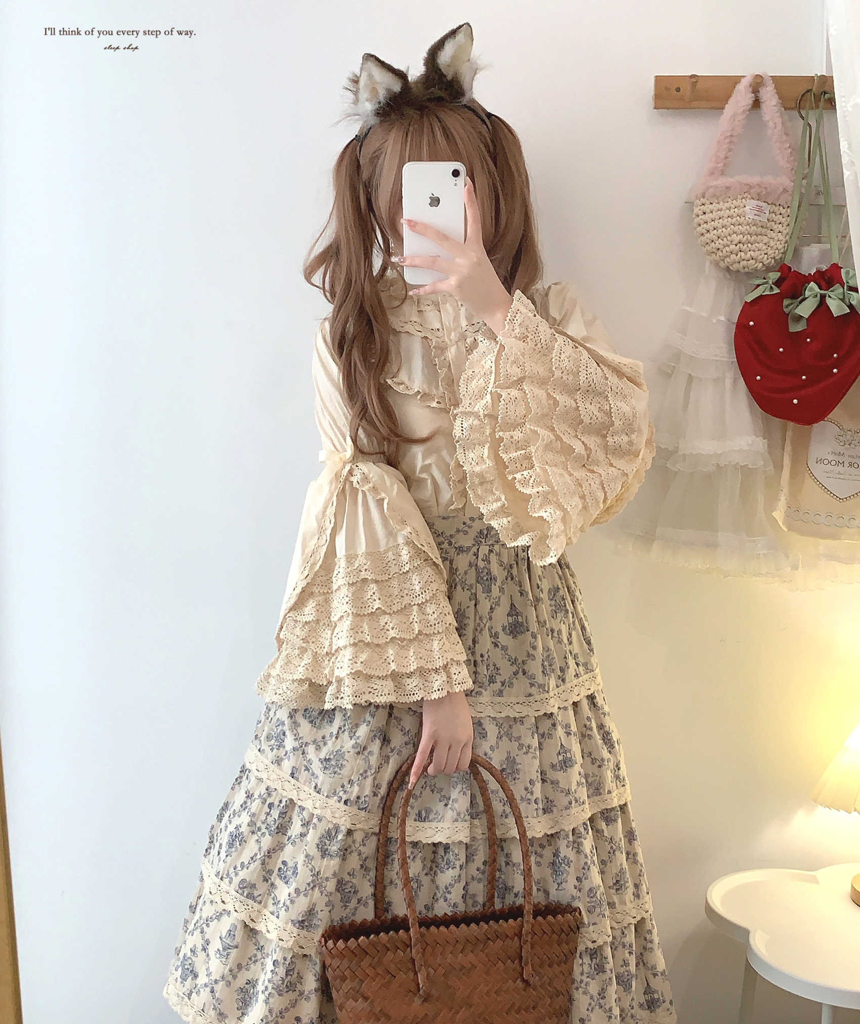 Lace Vintage Cotton Layered Ruffled Shirt - Image 7