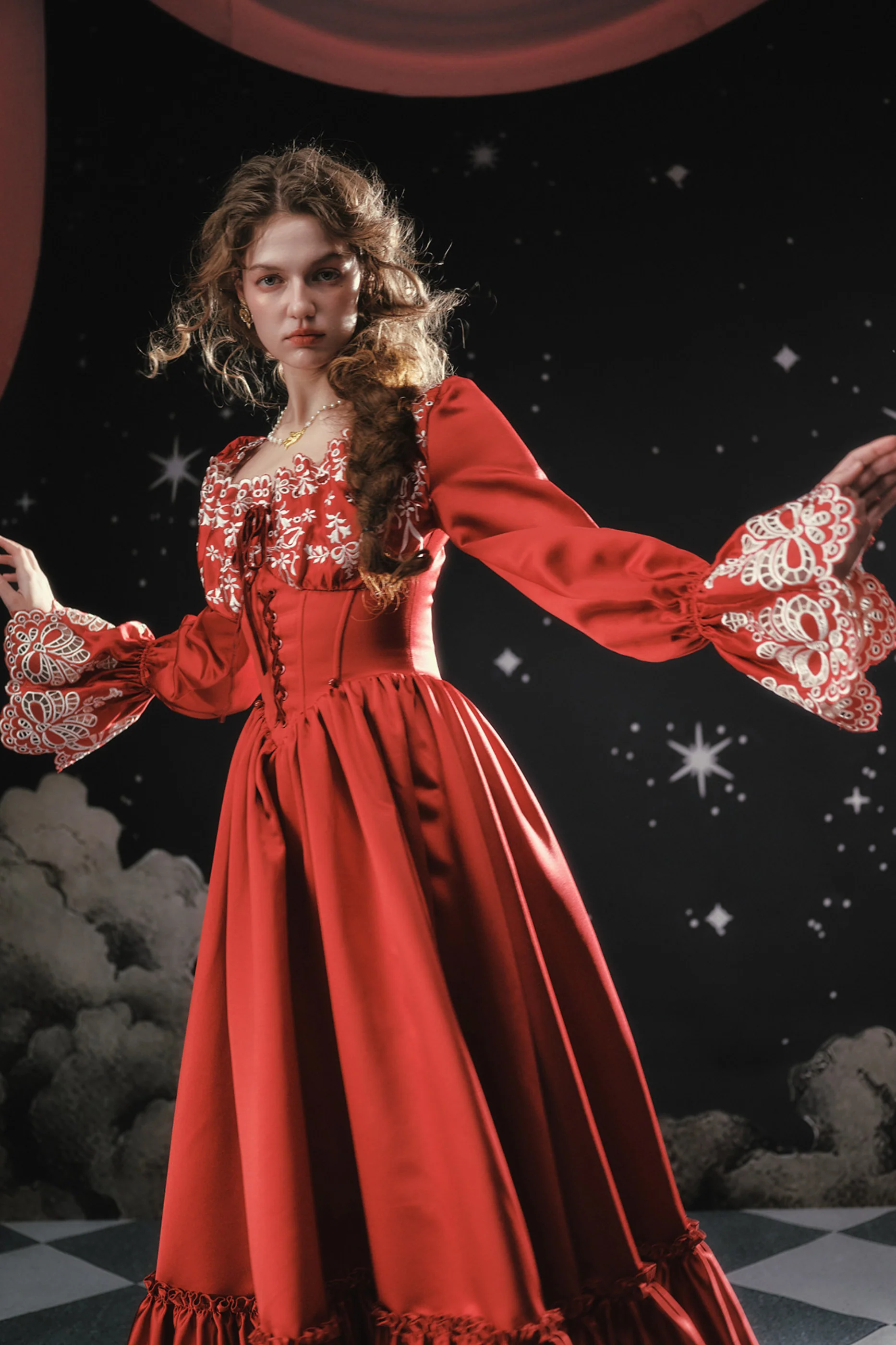 Retro Destiny Lace Maid French Dress - Image 3