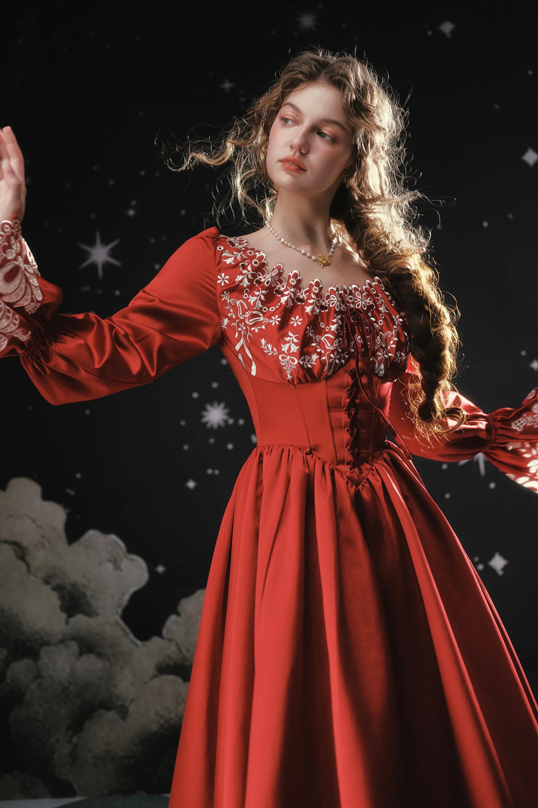 Retro Destiny Lace Maid French Dress - Image 5