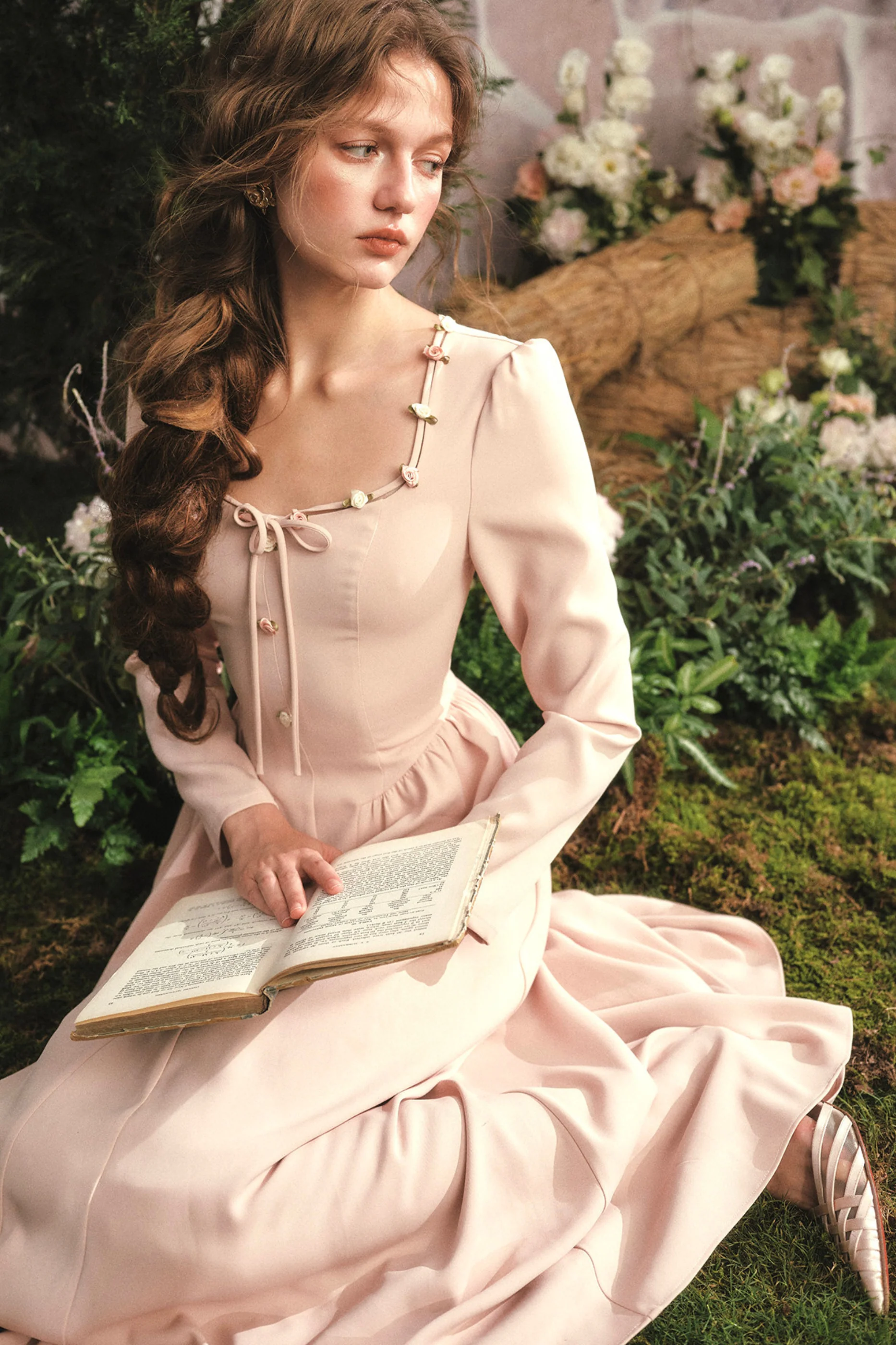 Lace Maid Rose Diary Dress + Garden Cardigan - Image 2