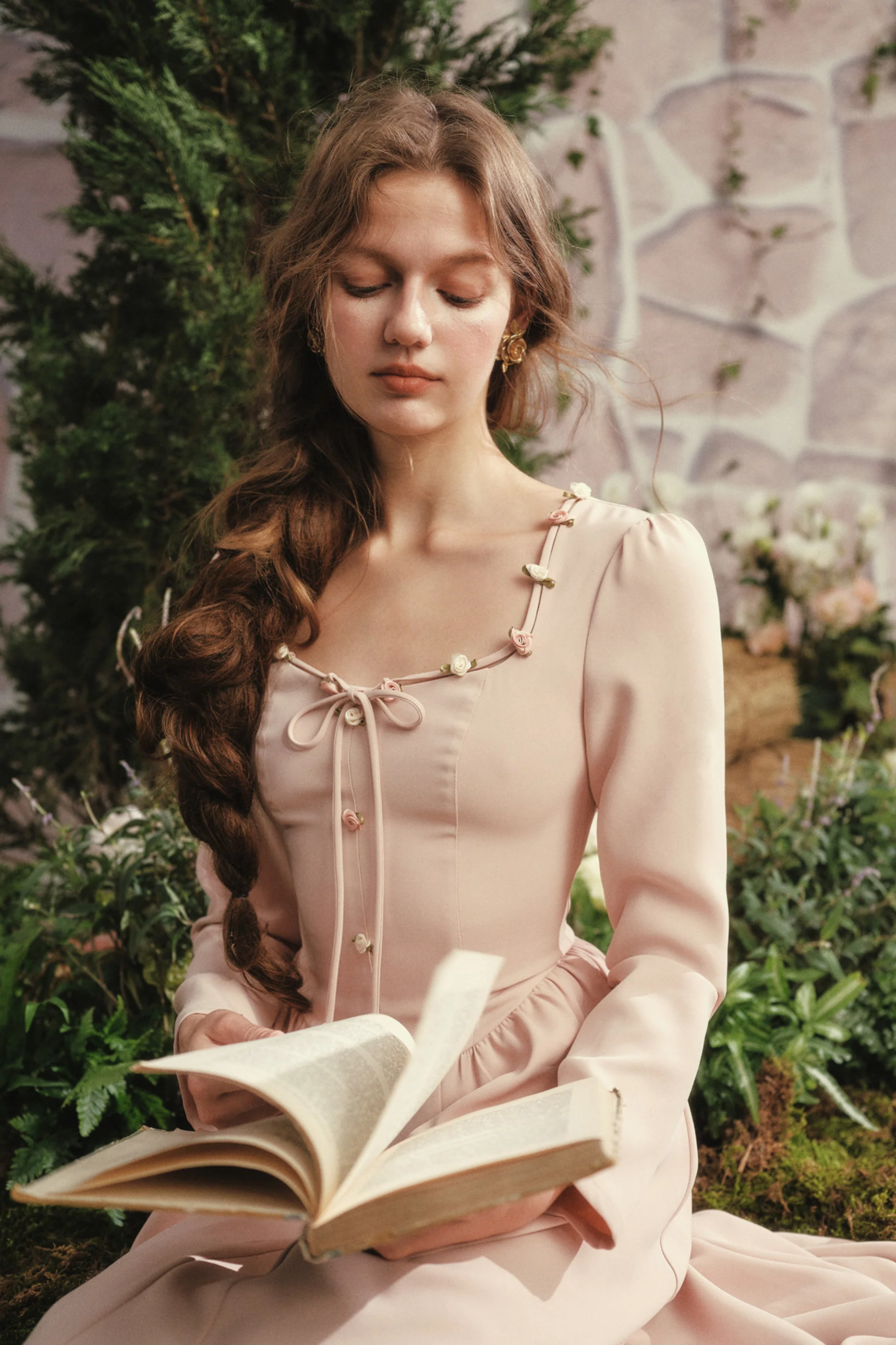 Lace Maid Rose Diary Dress + Garden Cardigan - Image 5