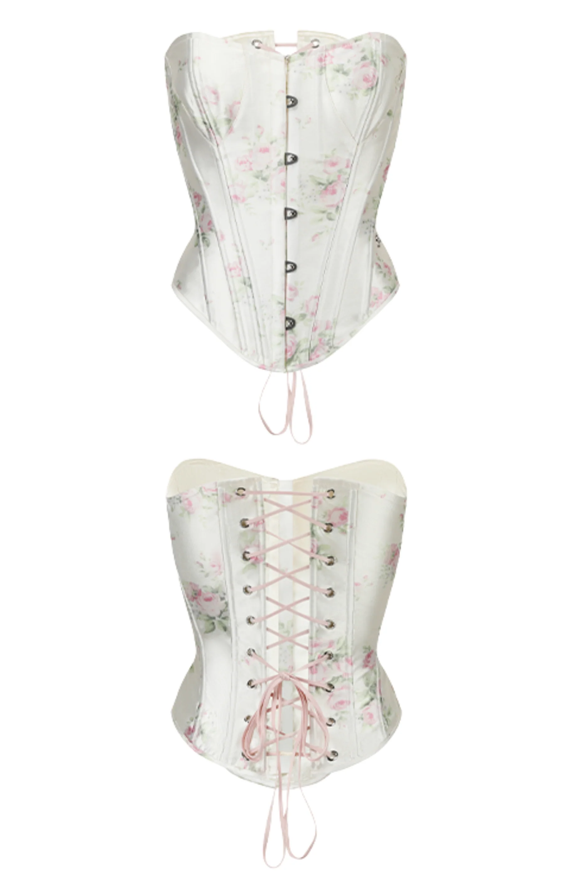 Lace Maid Satin Corset Top + Flare Tulle Skirt - Image 13