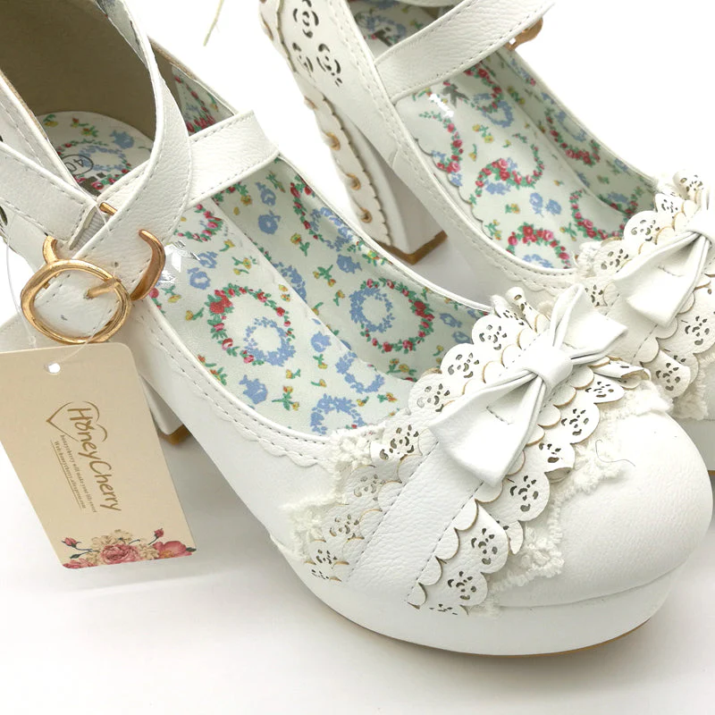 Lacy Corset High Heels - Image 11