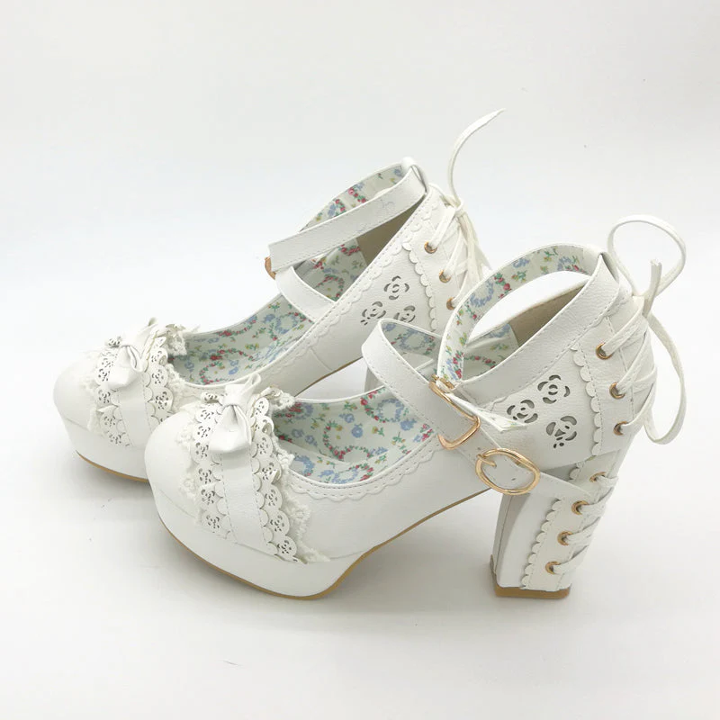 Lacy Corset High Heels - Image 14