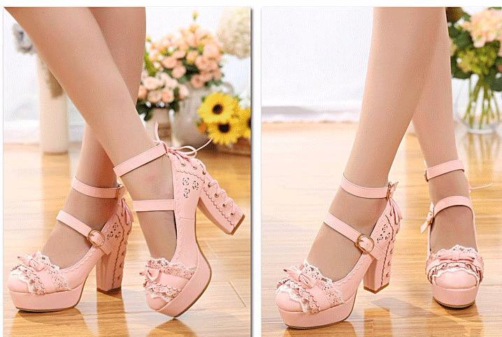 Lacy Corset High Heels - Image 15