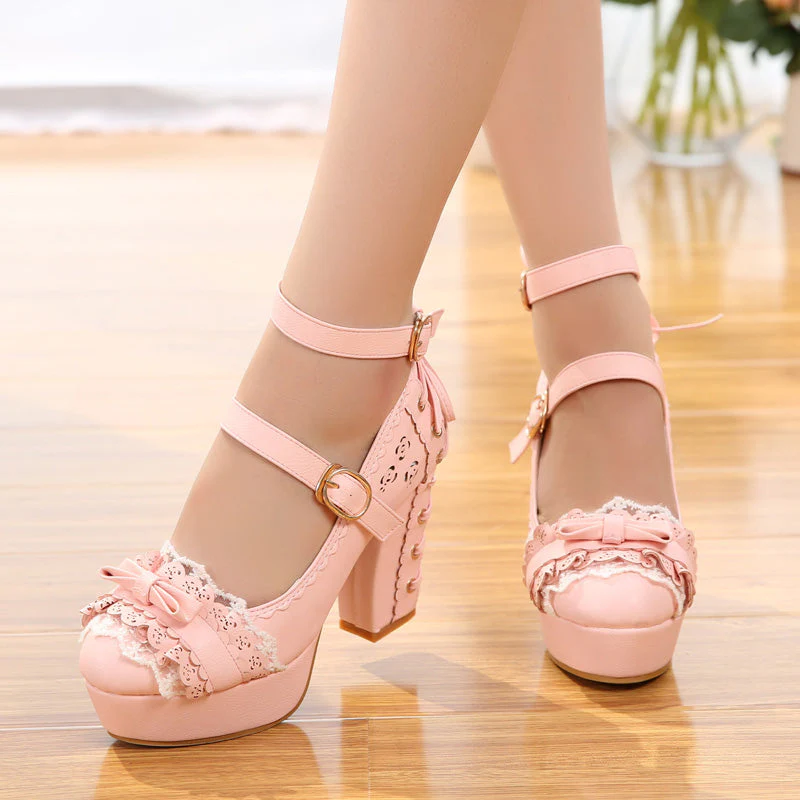 Lacy Corset High Heels - Image 4