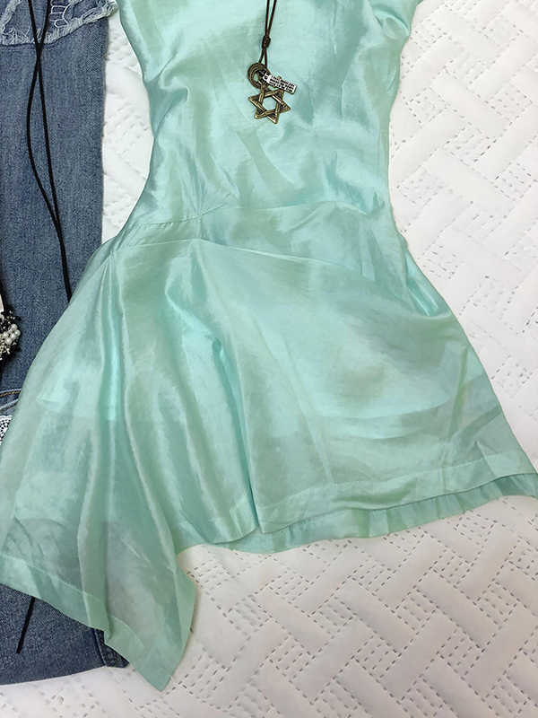 Lake Blue Sleeveless Dress - Image 3