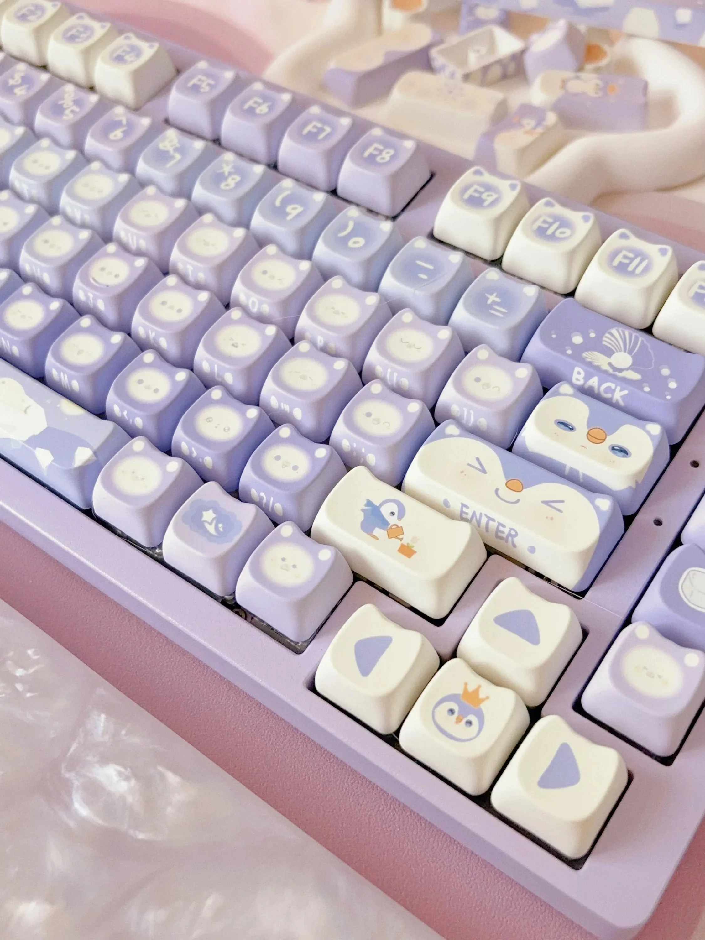 Lavender Penguin Full Key Cap Set - Image 6