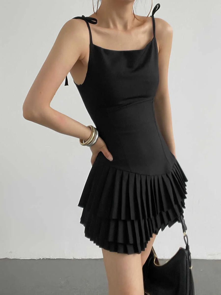 Layered Pleated Dark Coquette Dress - Image 5