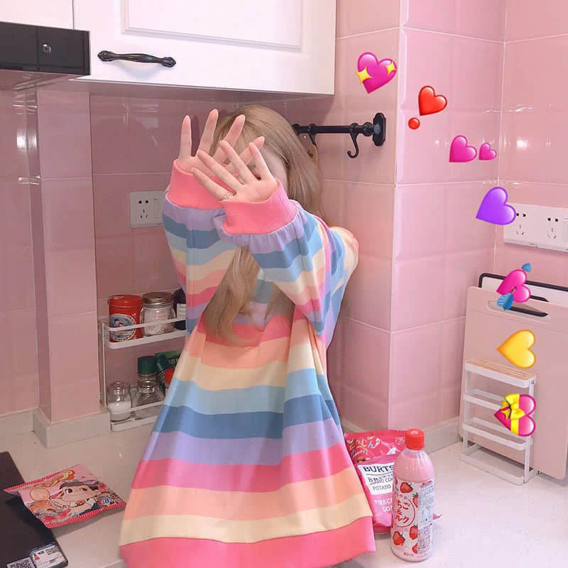Lazy Days Pastel Rainbow Striped Top - Image 8
