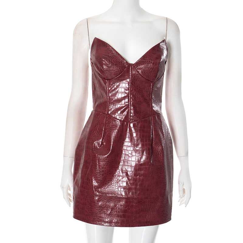 Leather Tube Fit Dress - Image 5