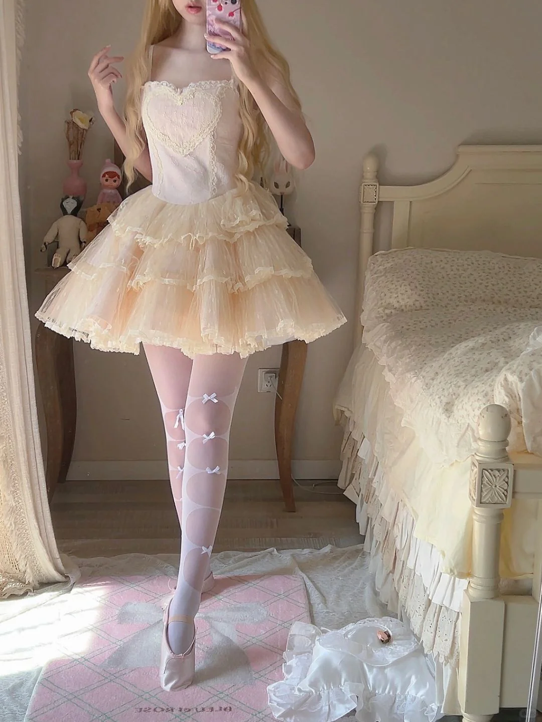 Leibala Doll Lace Mesh Lolita Dress - Image 3