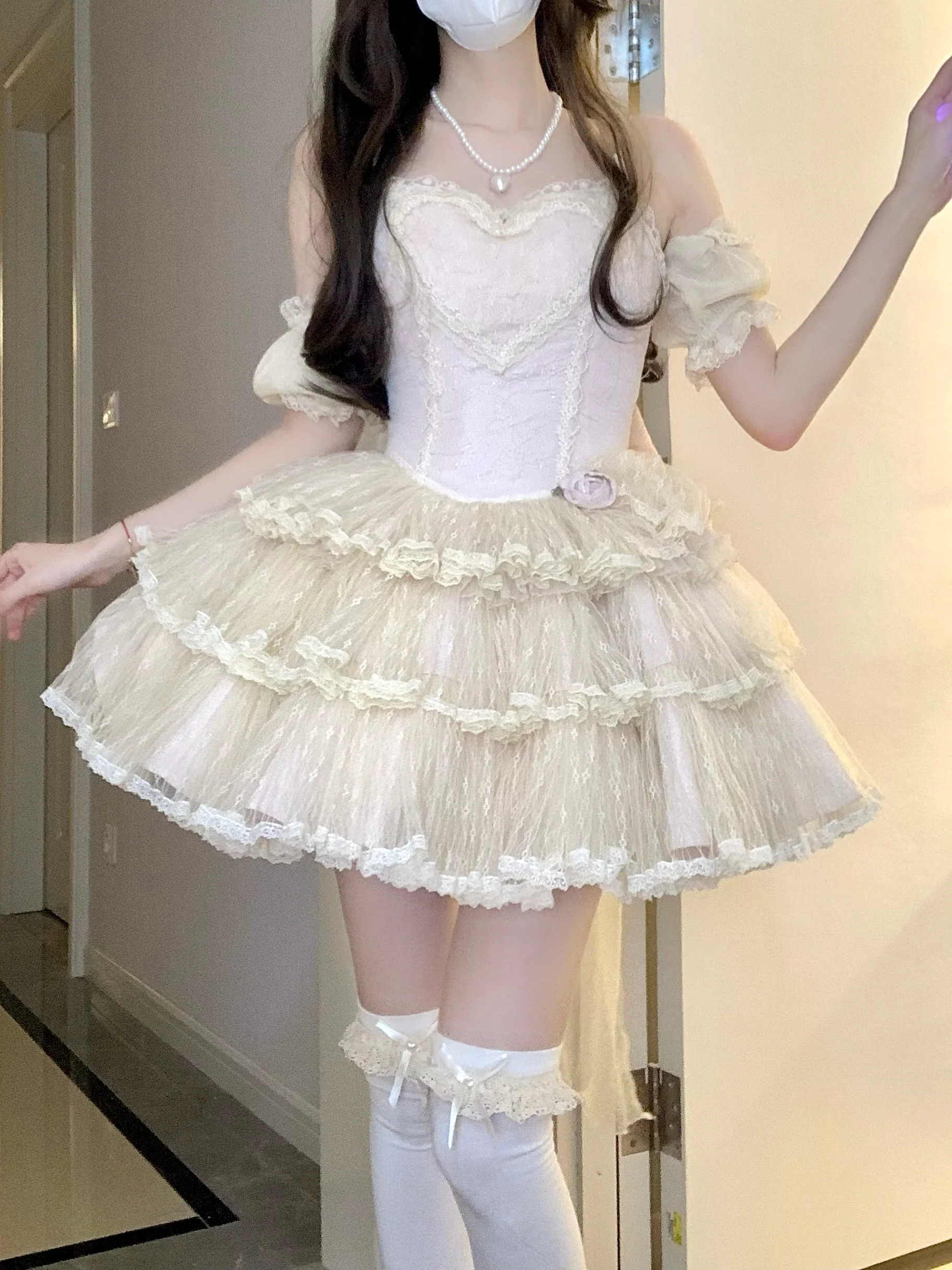 Leibala Doll Lace Mesh Lolita Dress - Image 4