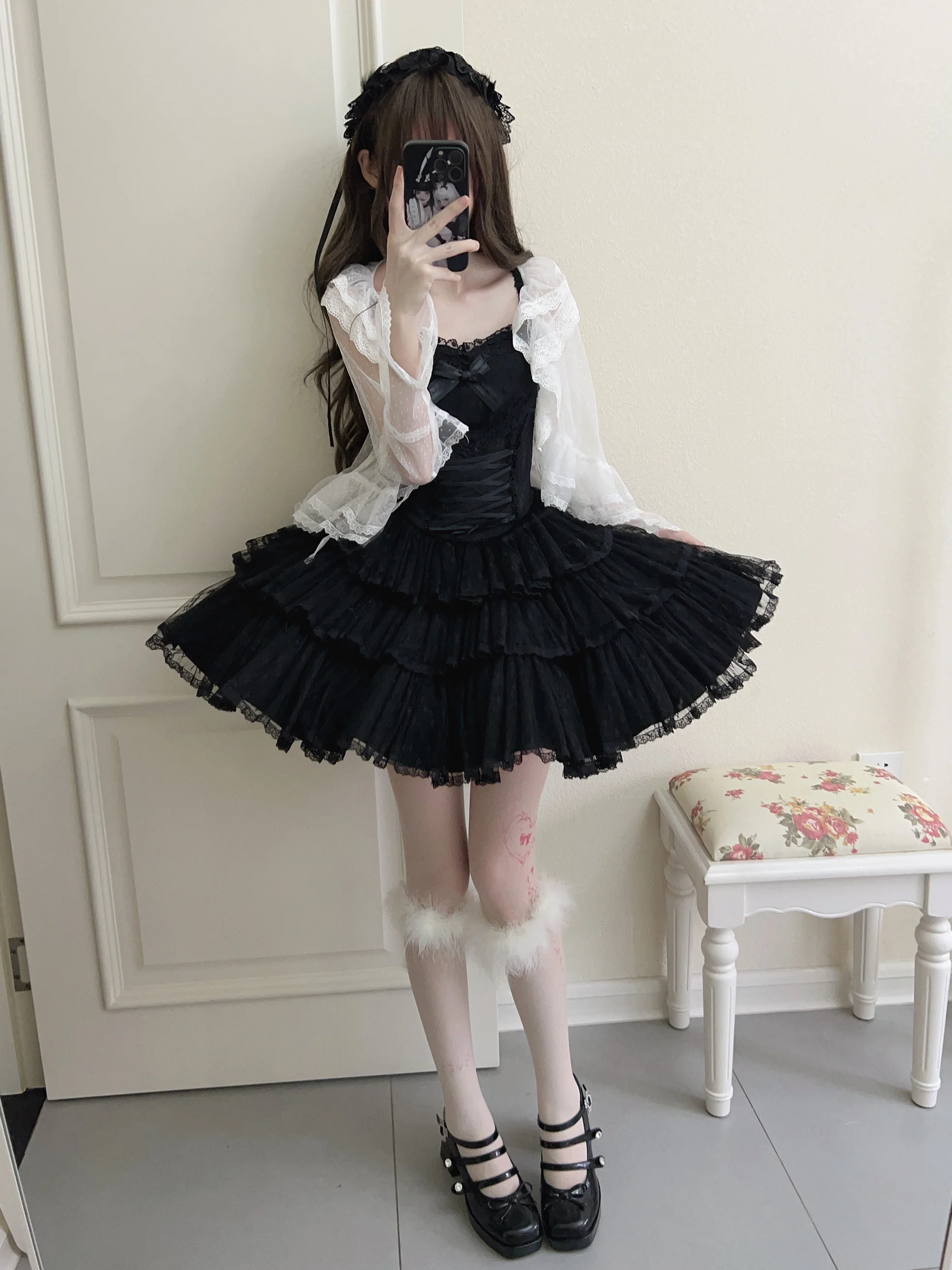 Leibala Doll Lace Mesh Lolita Dress - Image 7